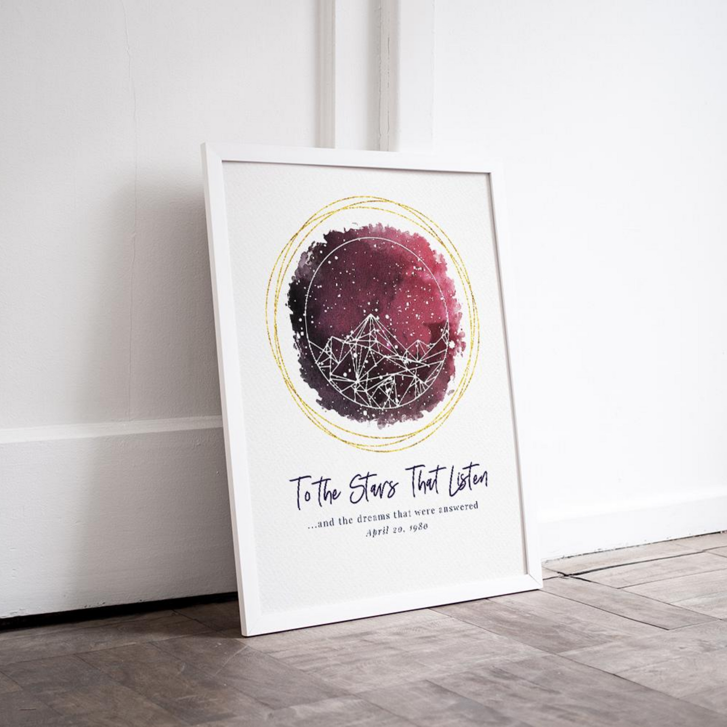 To the Stars Who Listen Personalized Star Map Fine Art Print