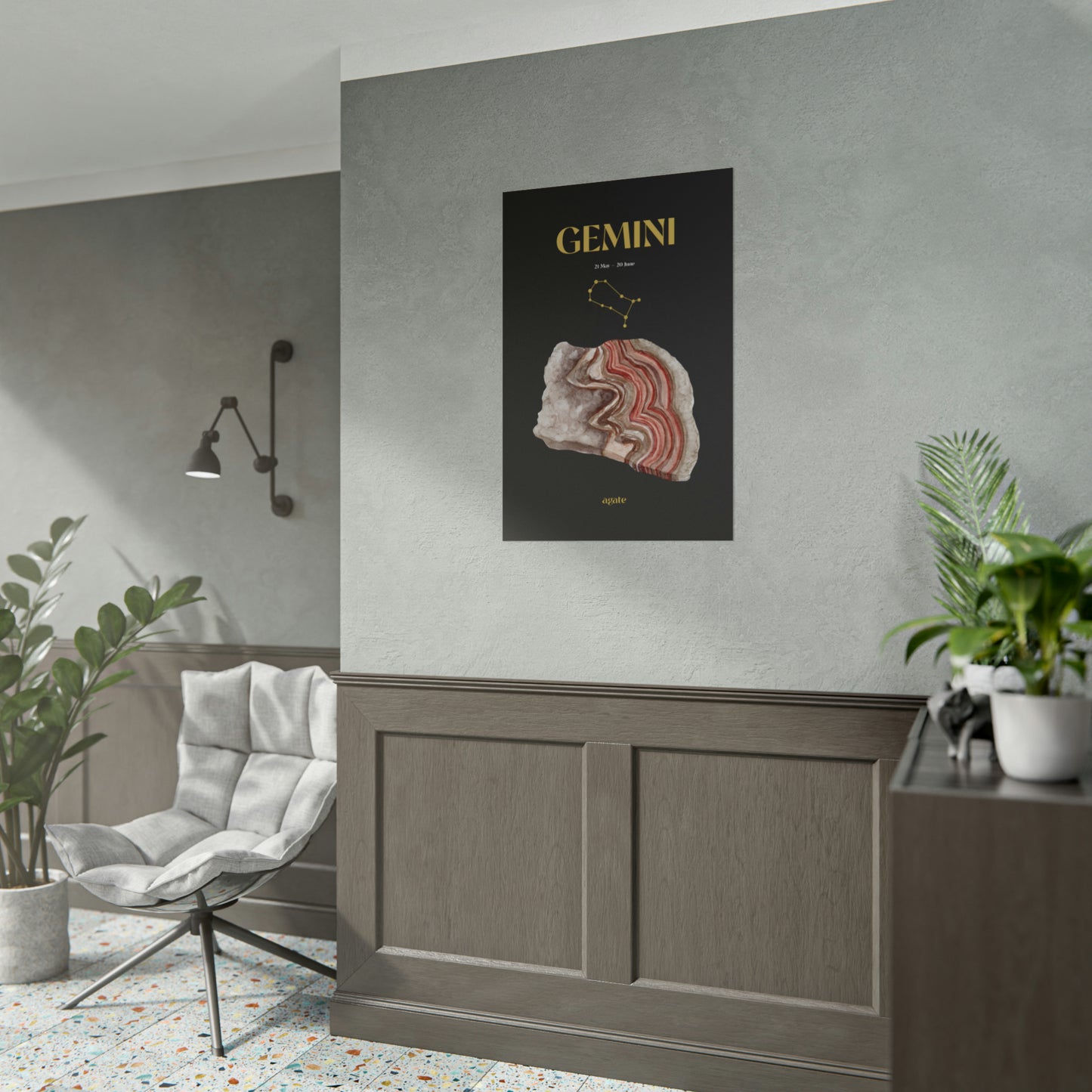 Gemini Birthstone Poster