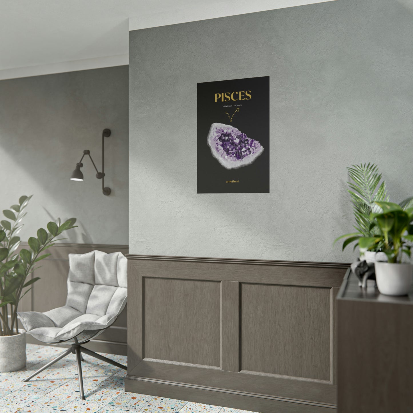 Pisces Birthstone Poster