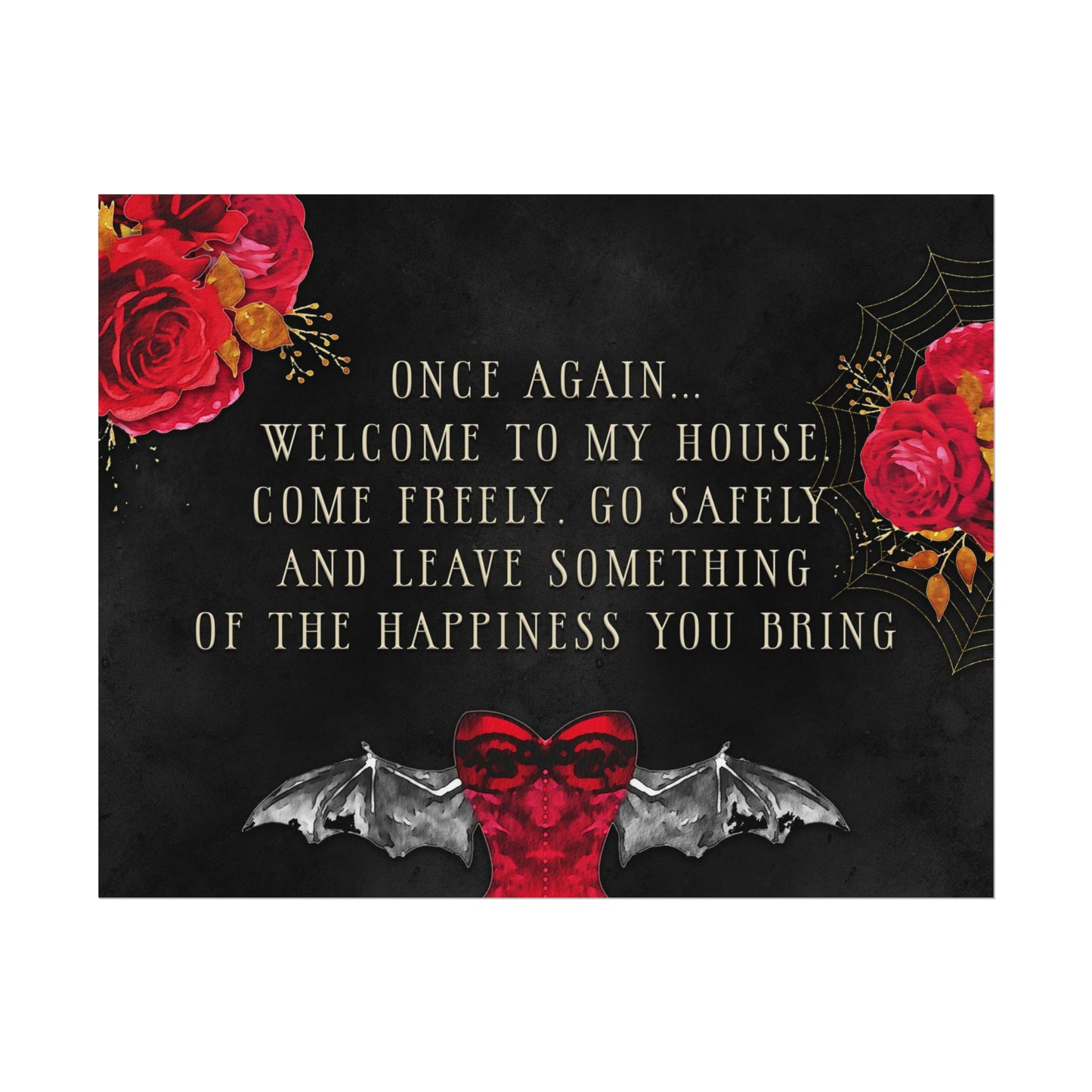 Dracula Welcome Sign Art Poster