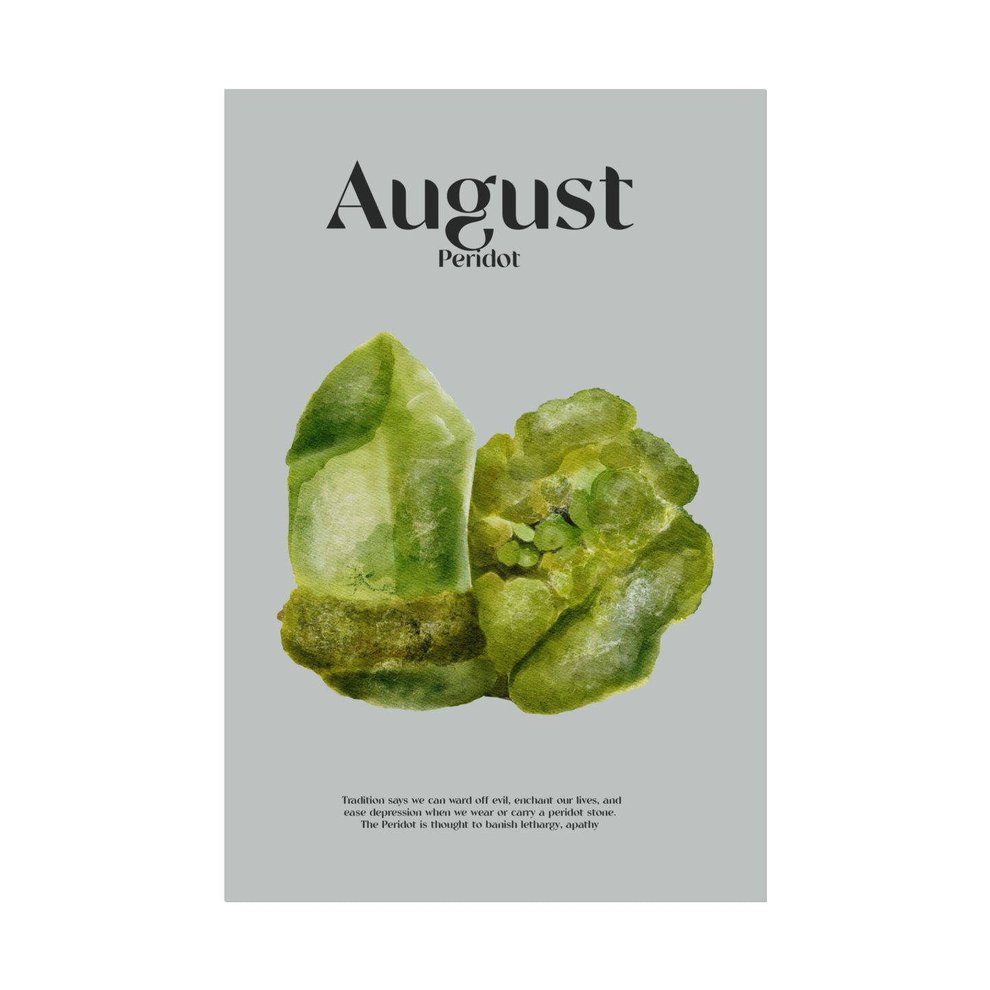 August Birthstone Art Poster