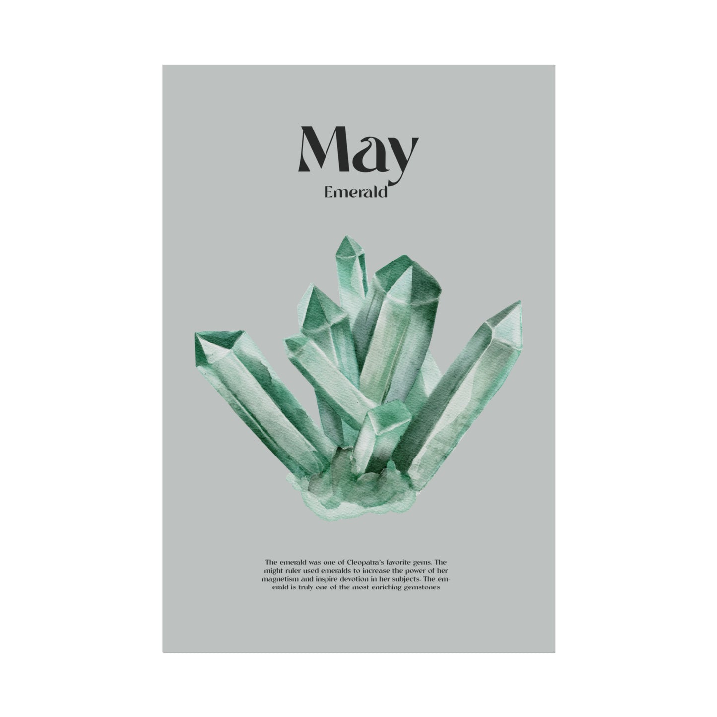 May Birthstone Art Poster