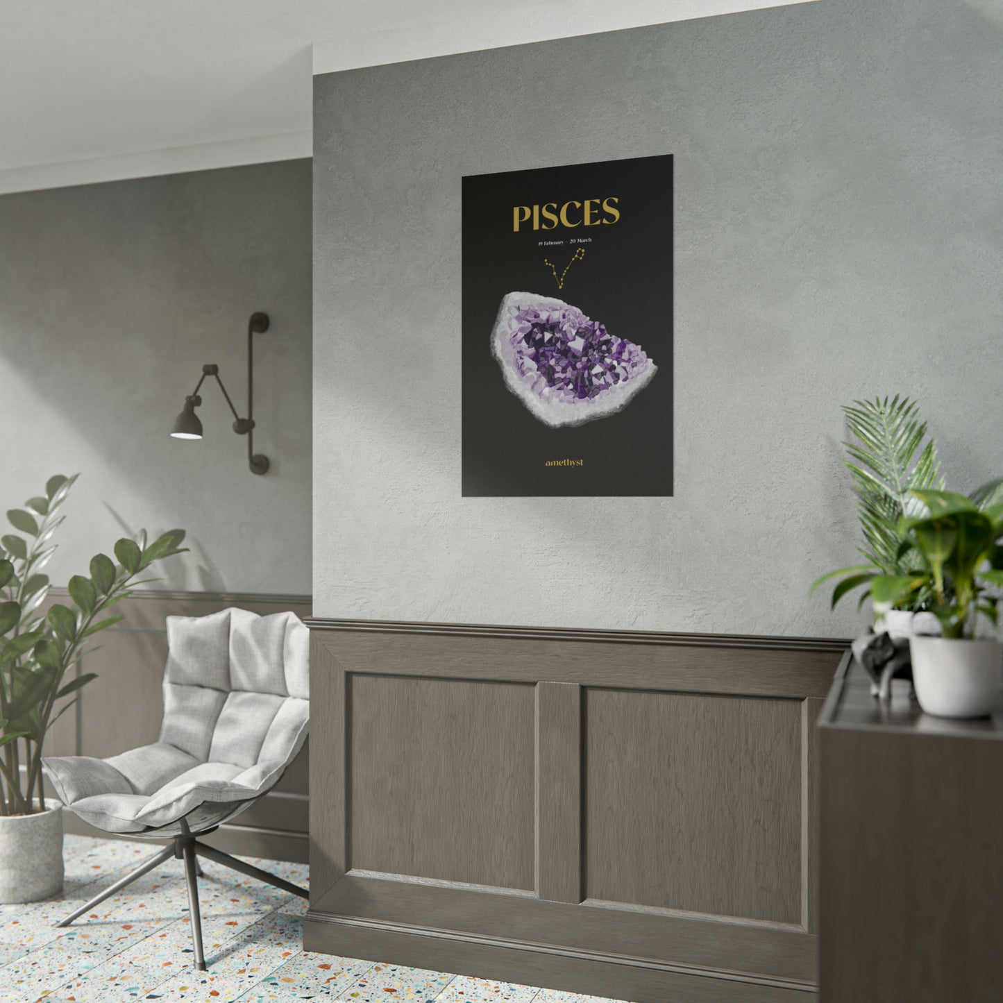 Pisces Birthstone Poster