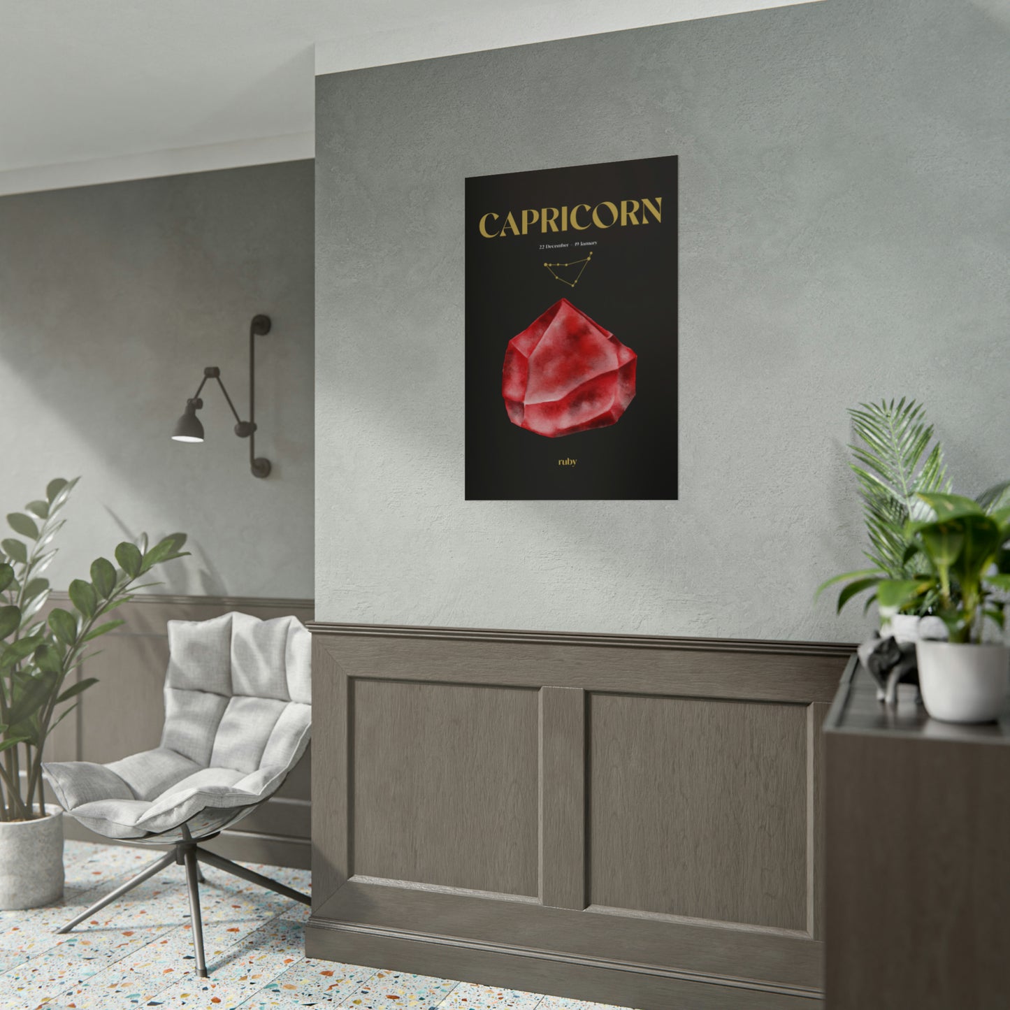 Capricorn Birthstone Poster