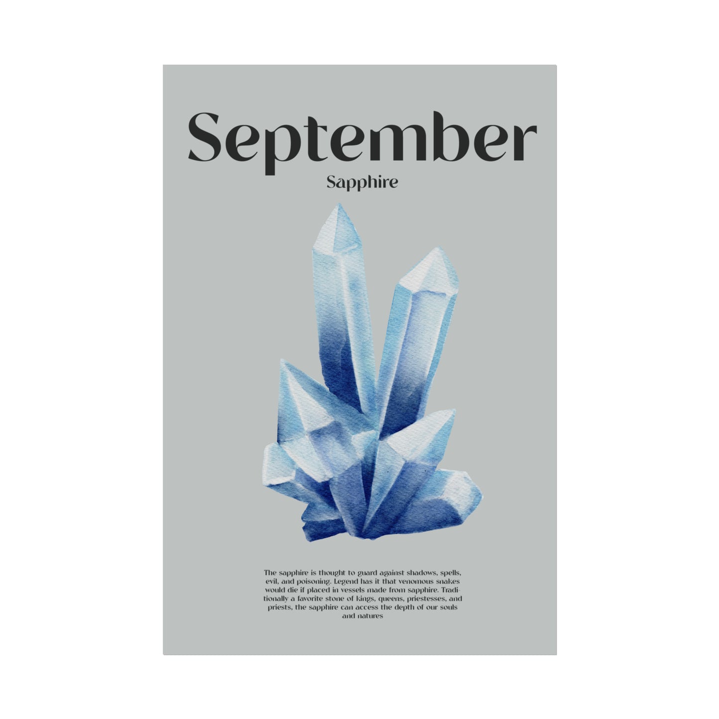September Birthstone Art Poster
