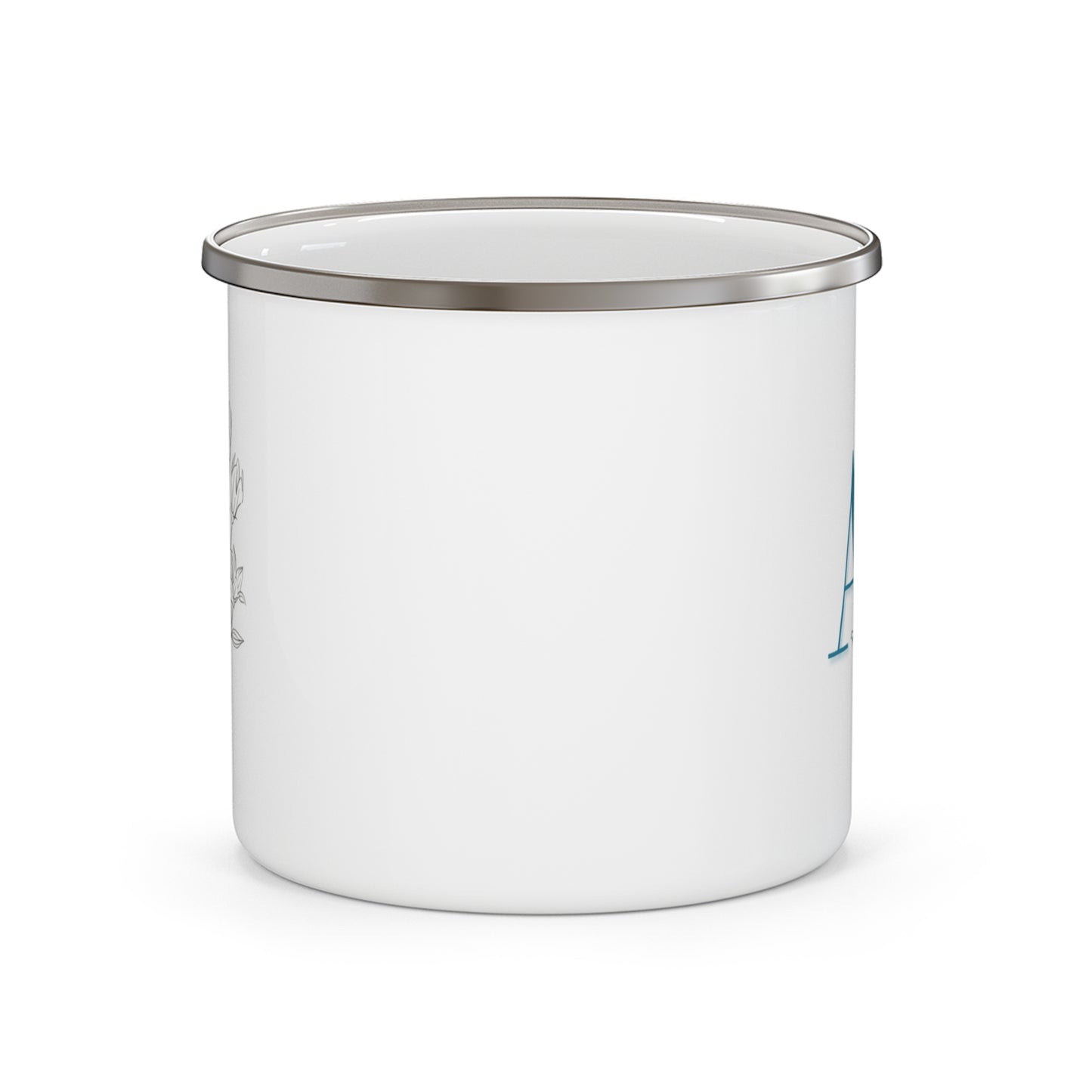 Floral Monogram Enamel Mug