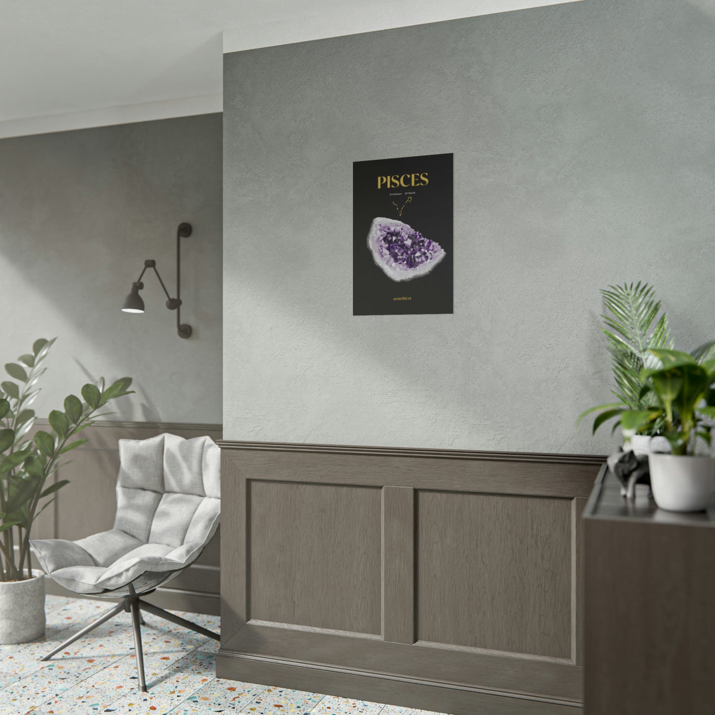 Pisces Birthstone Poster