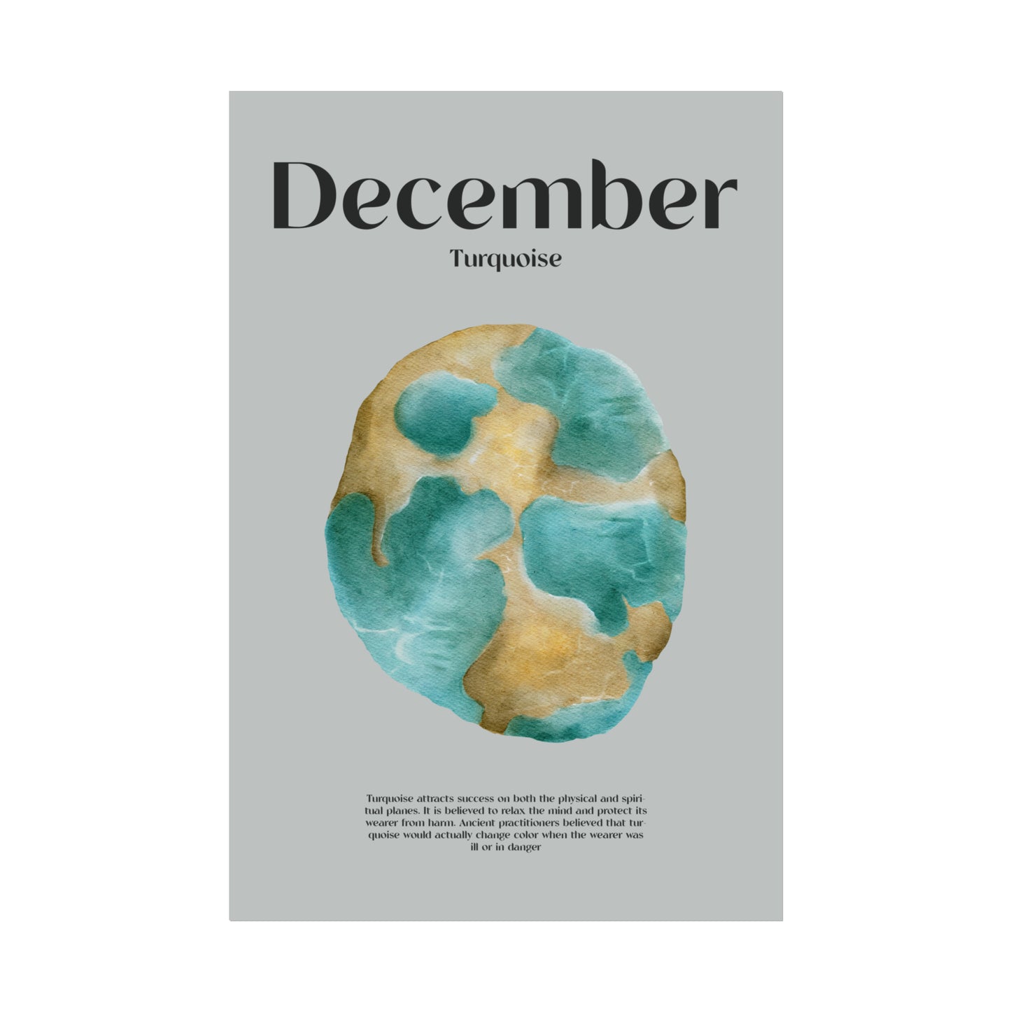 December Birthstone Art Poster