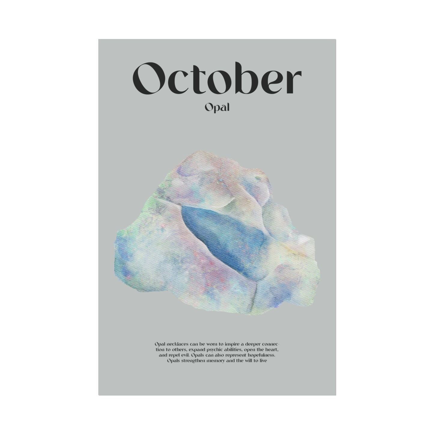 October Birthstone Art Posters