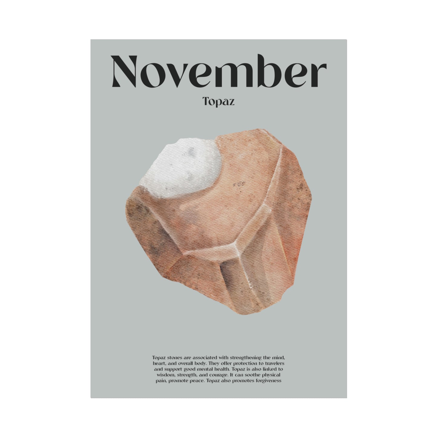 November Birth Stone Art Poster