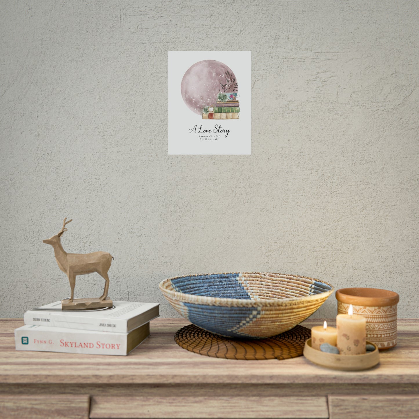 A Love Story Bookish Star Map Fine Art Print