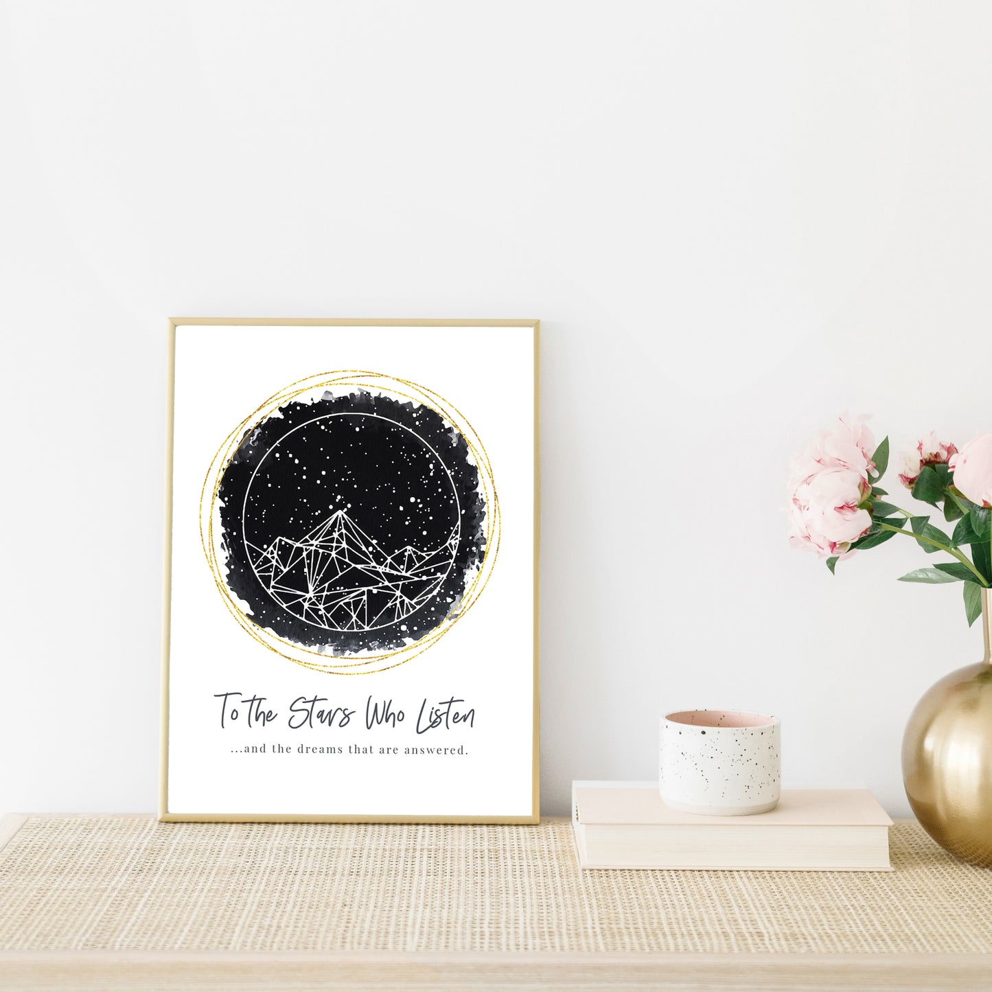 To the Stars Who Listen Personalized Star Map Fine Art Print