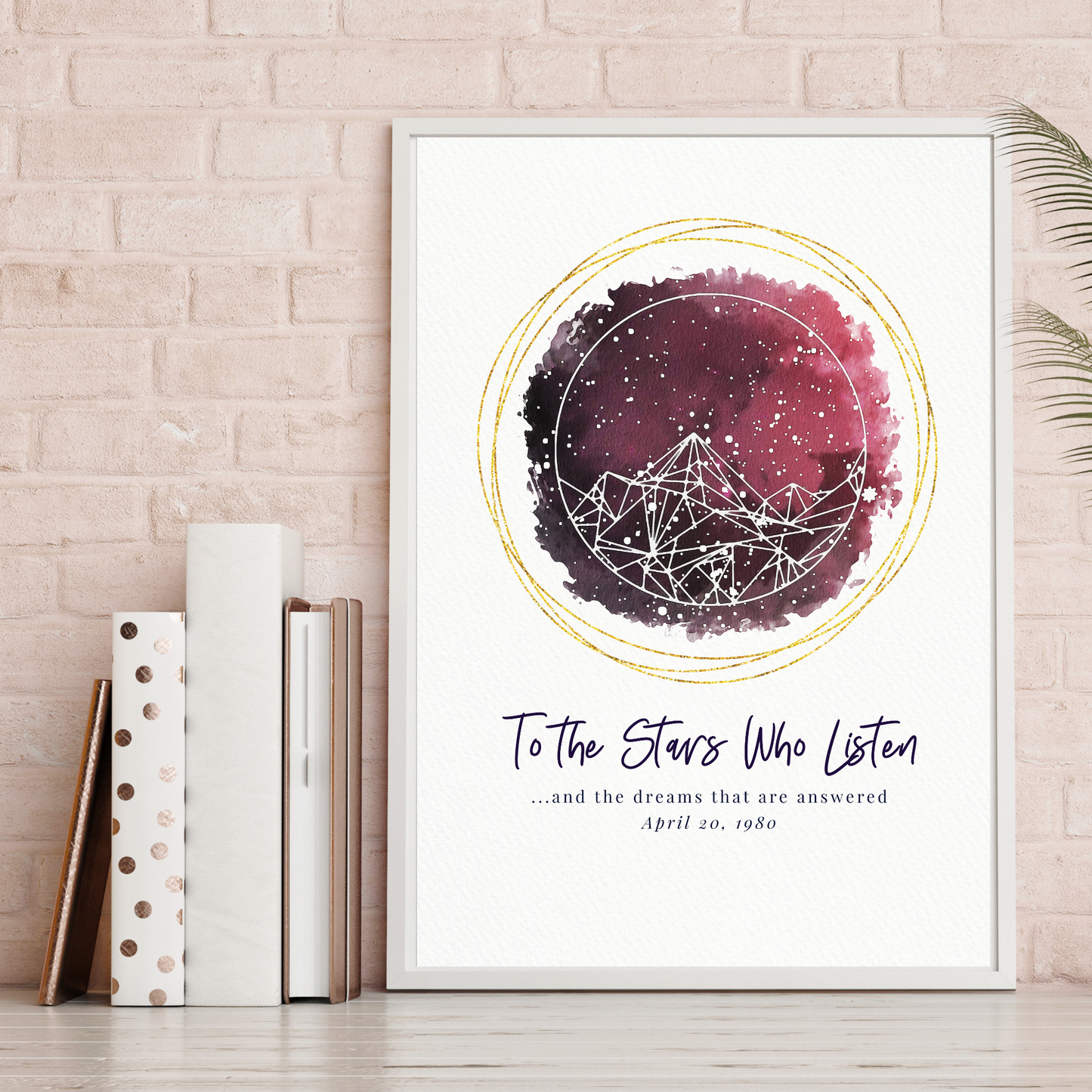 To the Stars Who Listen Personalized Star Map Fine Art Print