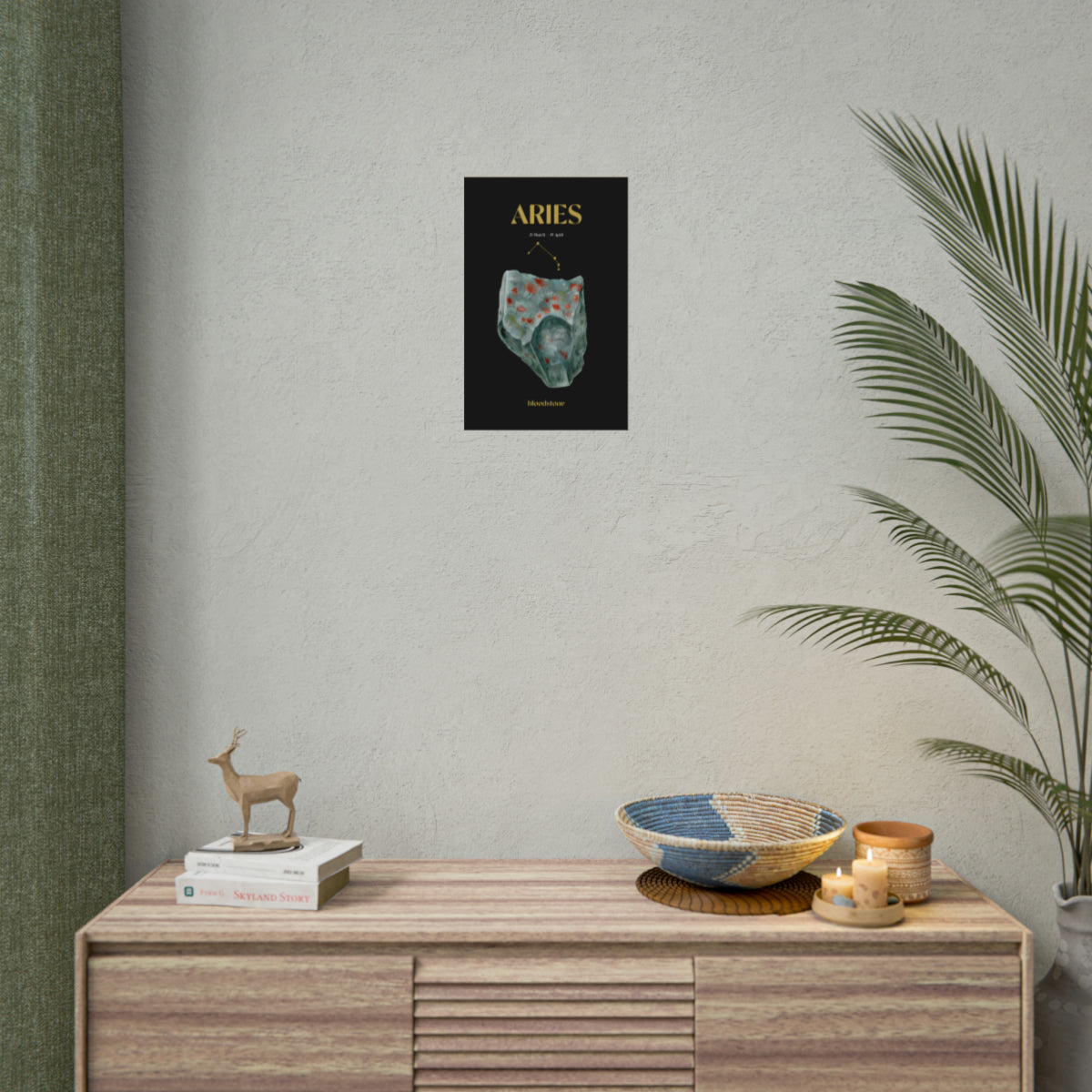 Aries Birthstone Art Poster