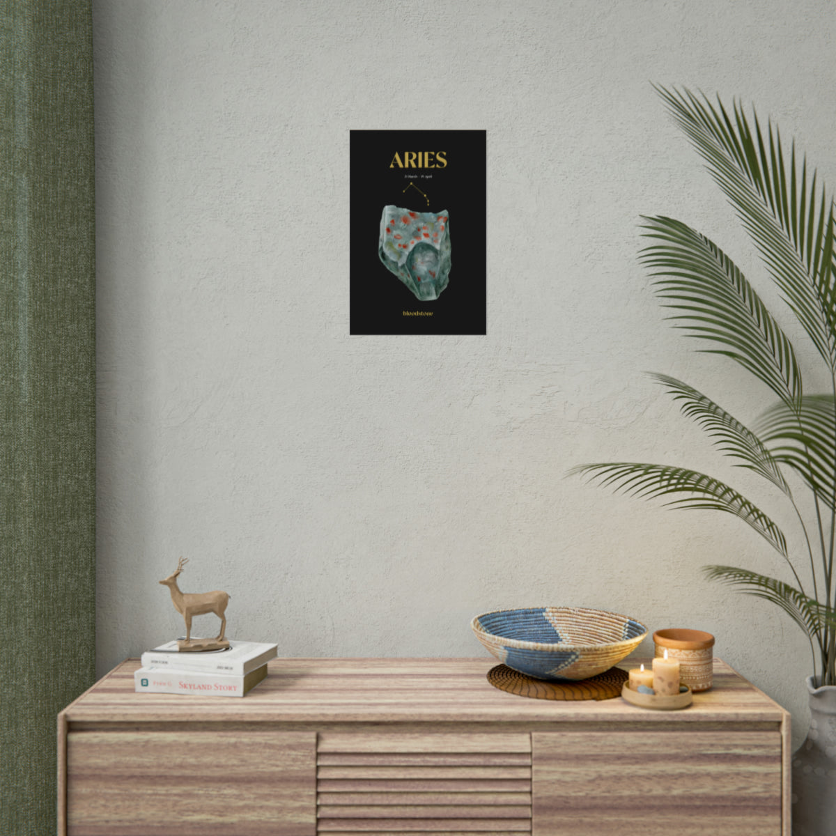 Aries Birthstone Art Poster