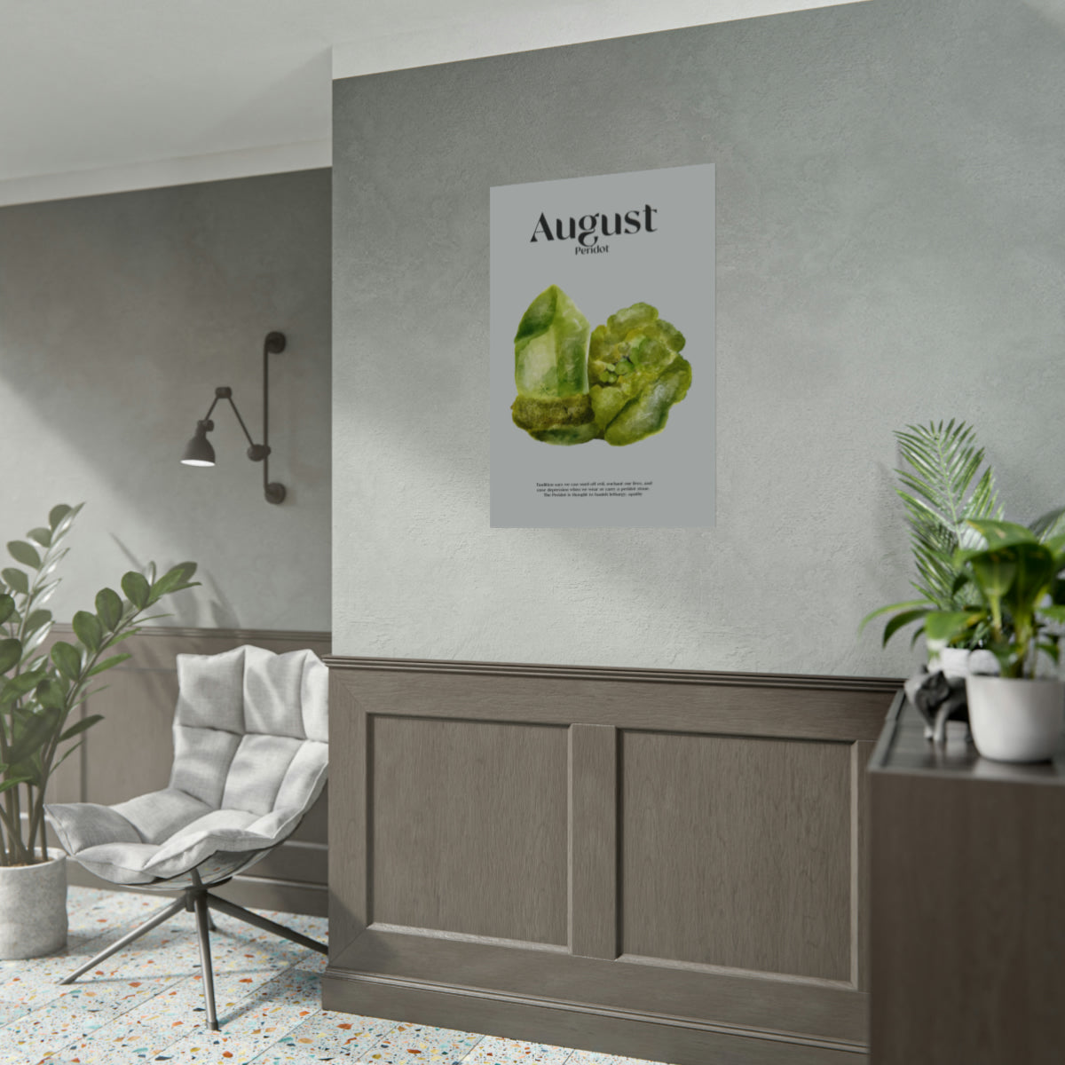 August Birthstone Art Poster