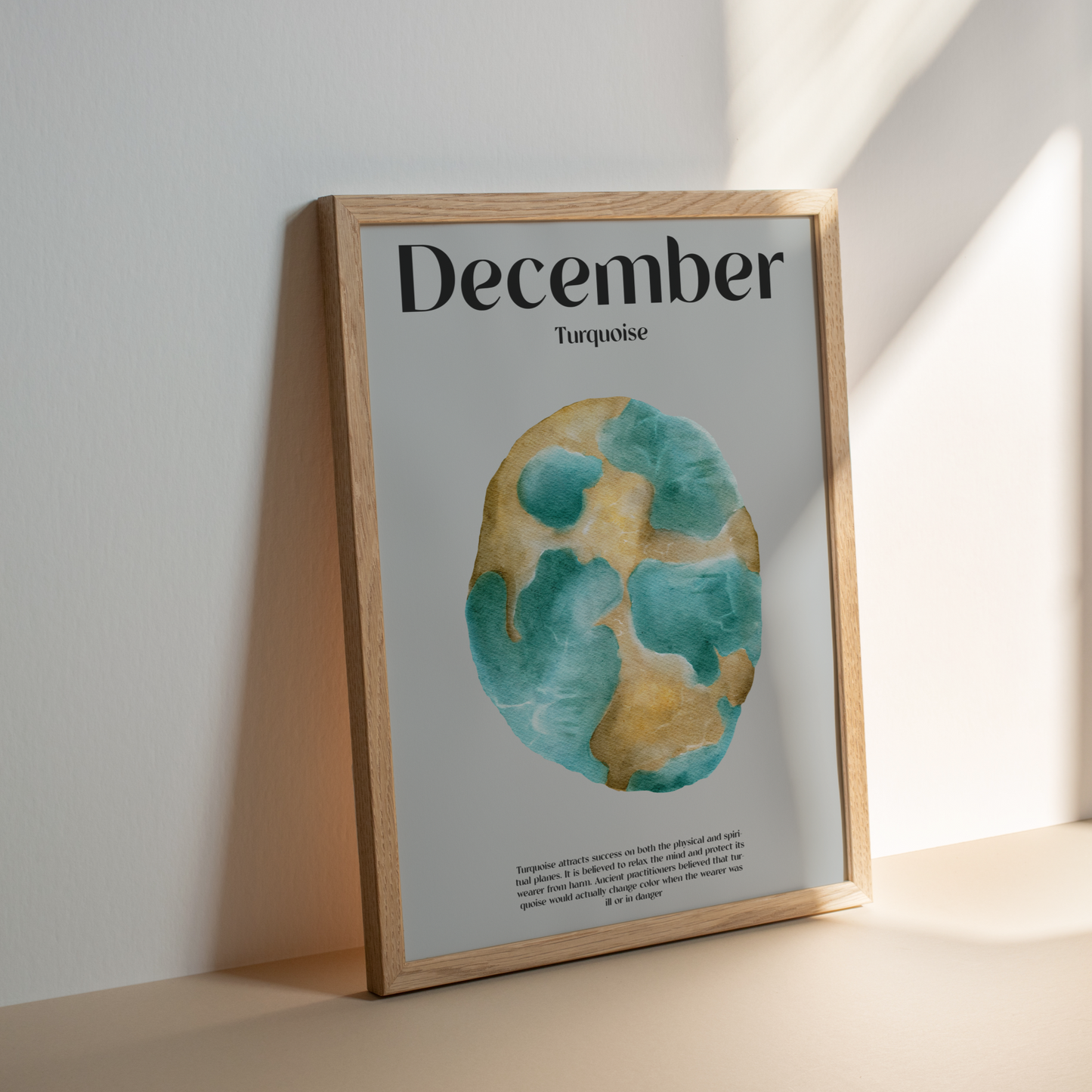 December Birthstone Art Poster
