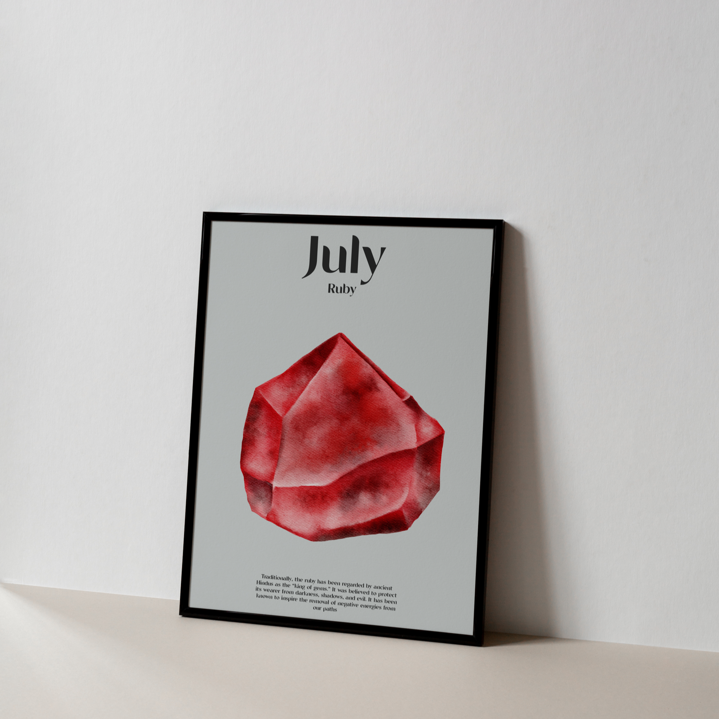 July Birthstone Art Poster