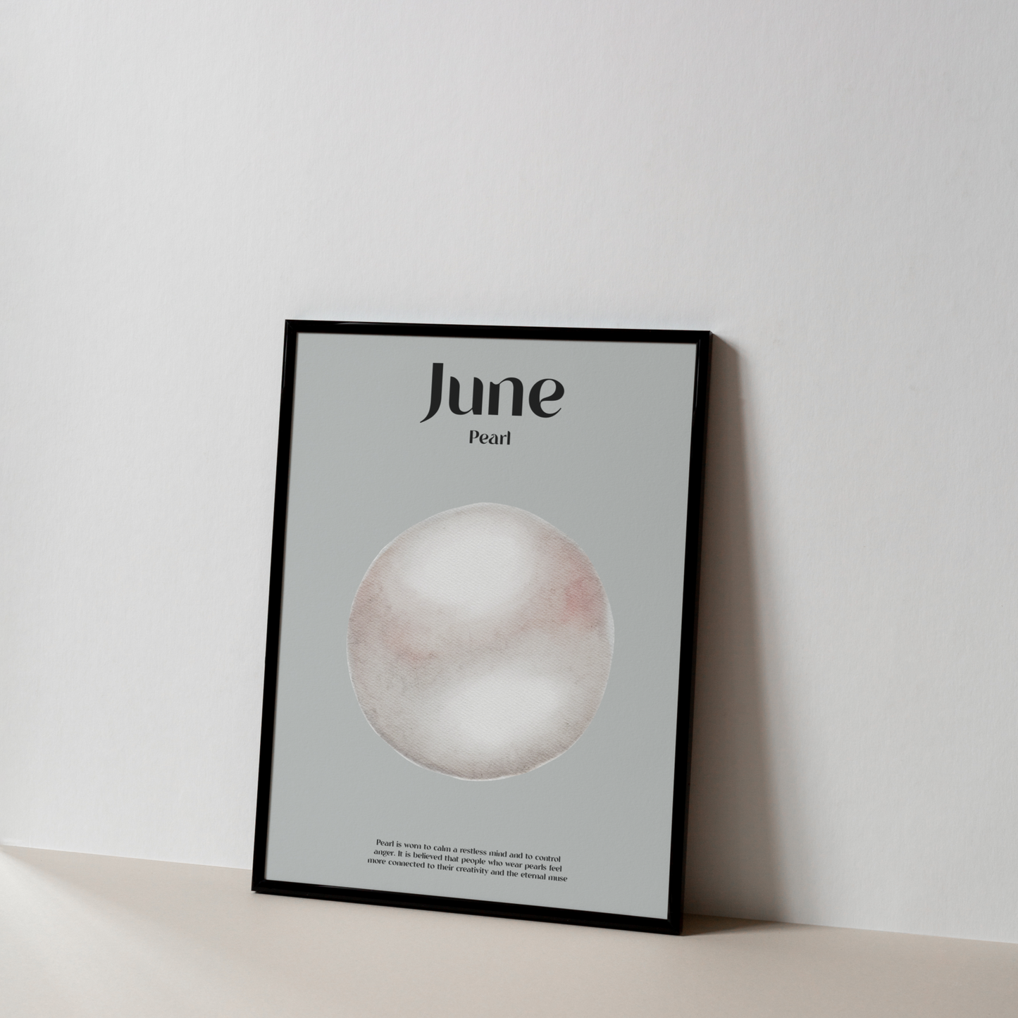 June Birthstone Art Poster