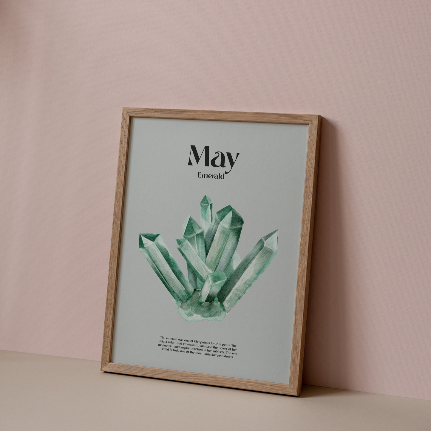 May Birthstone Art Poster