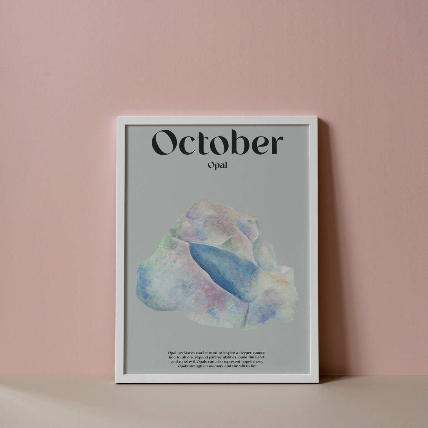 October Birthstone Art Posters