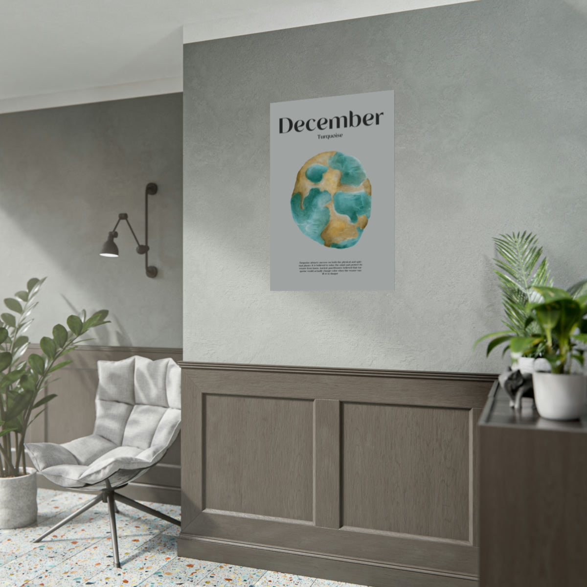 December Birthstone Art Poster
