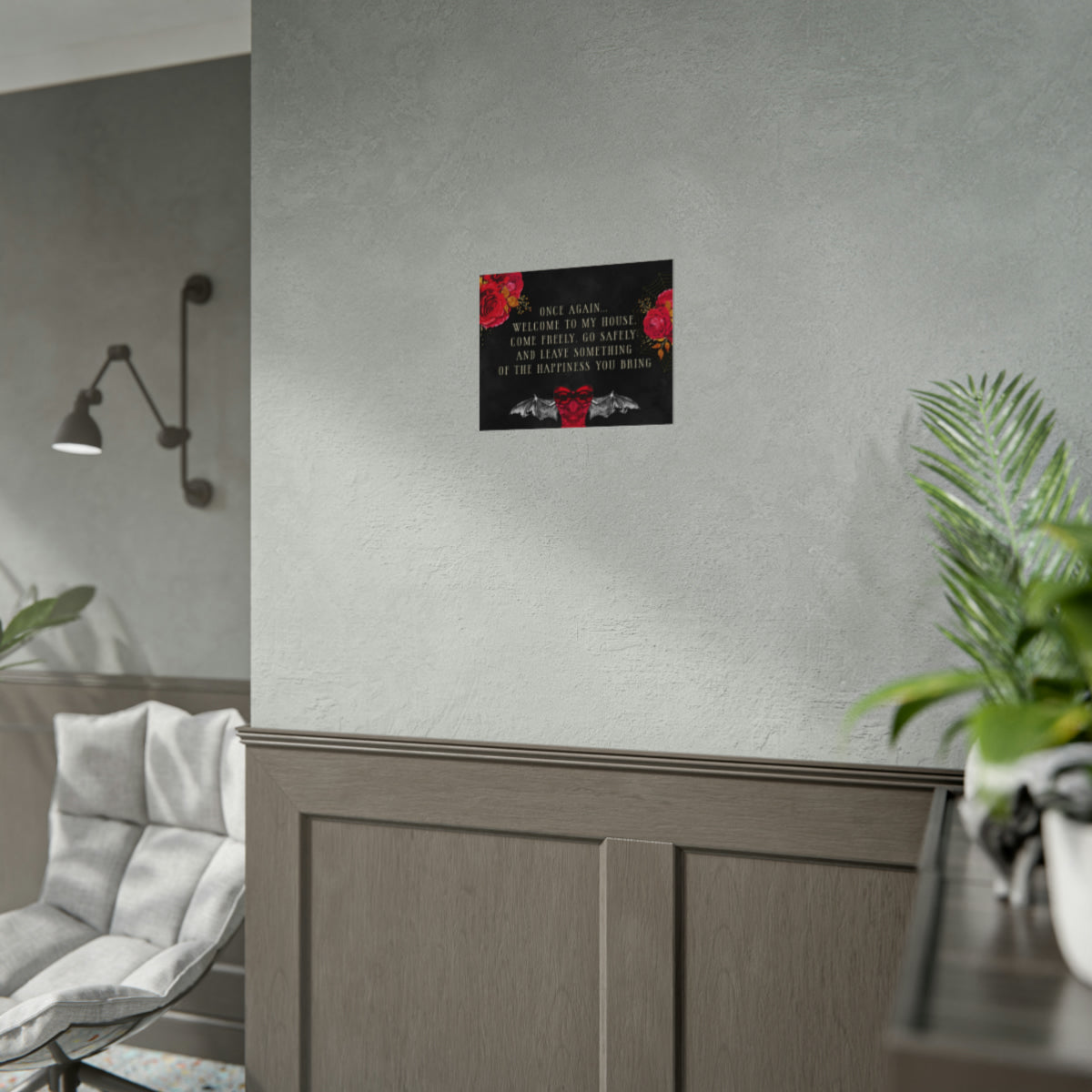 Dracula Welcome Sign Art Poster