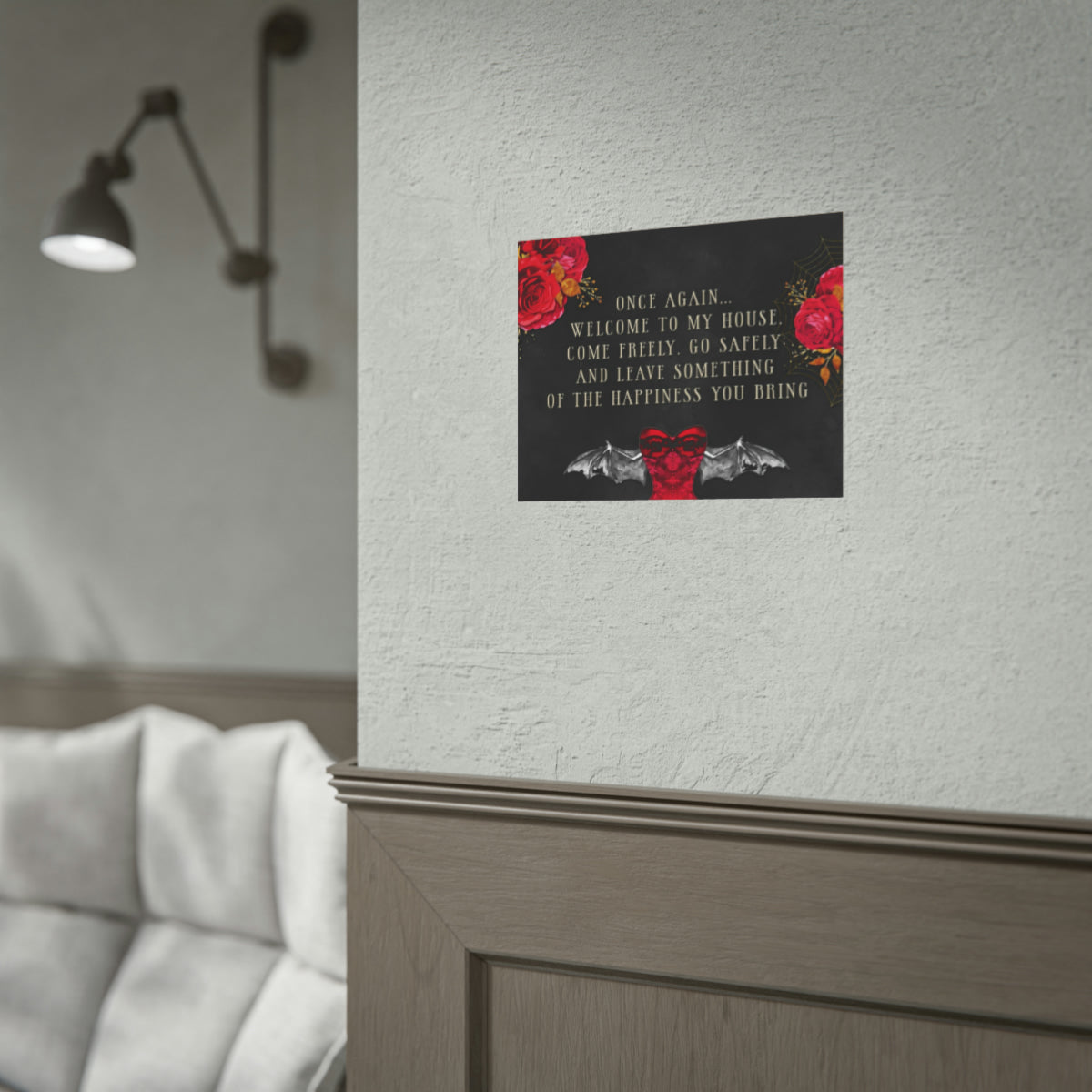 Dracula Welcome Sign Art Poster