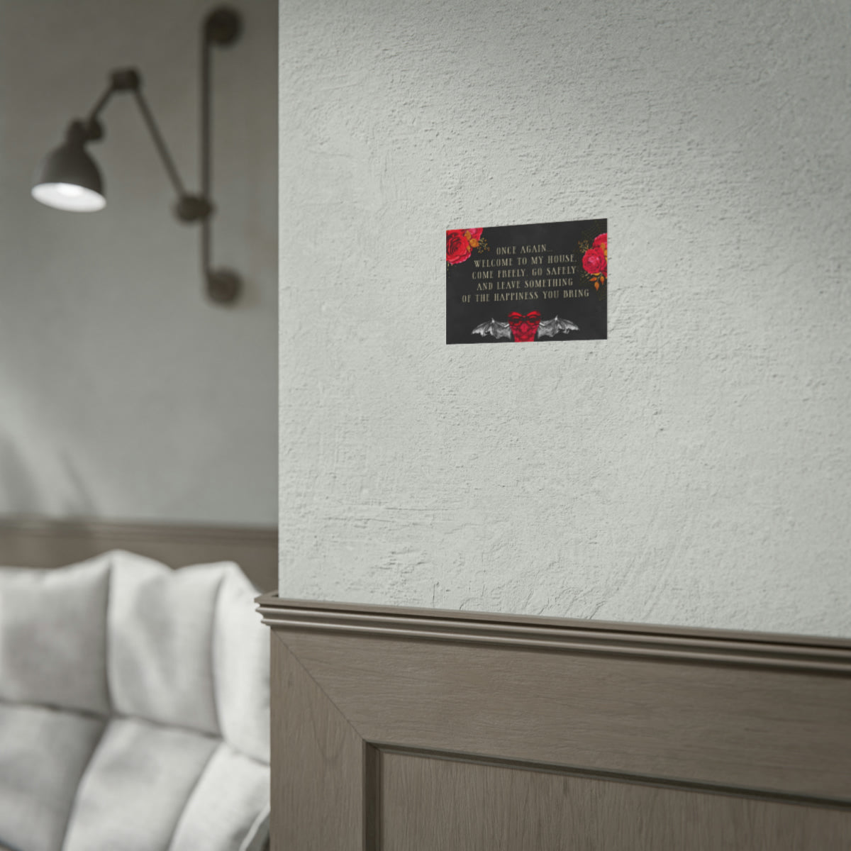 Dracula Welcome Sign Art Poster