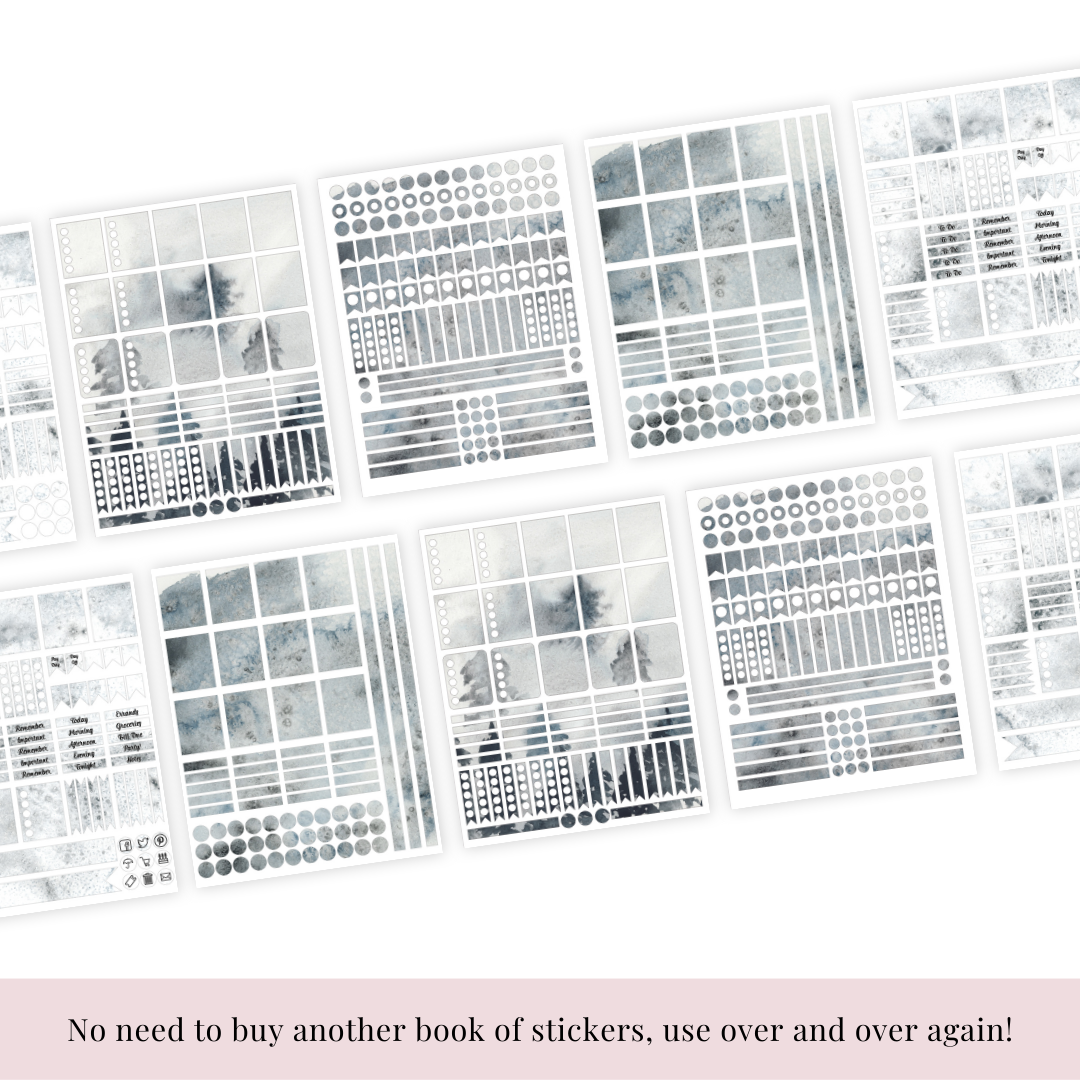 Evergreen Planner Sticker Bundle