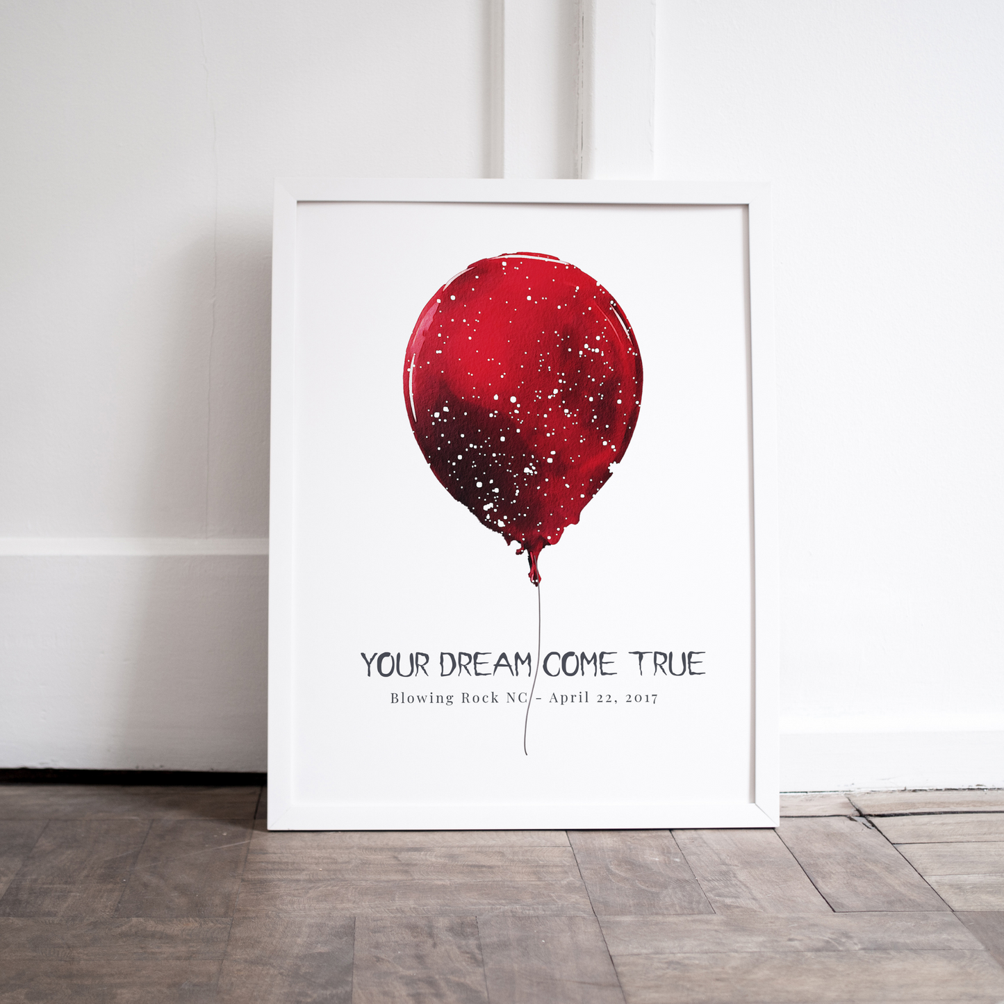Horror Themed Balloon Personalized Star Map Fine Art Print