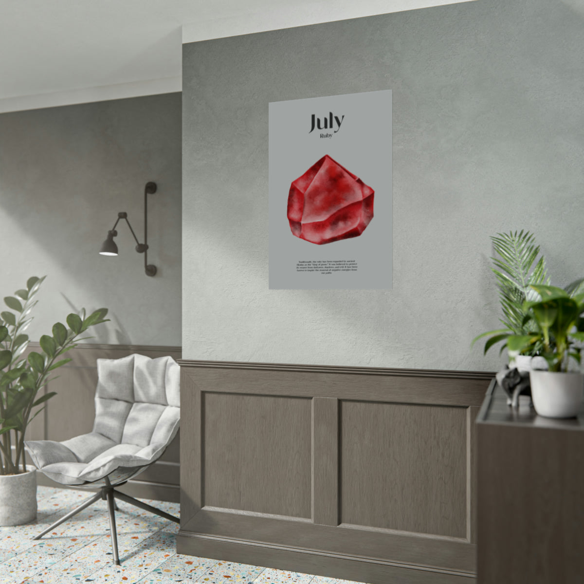 July Birthstone Art Poster