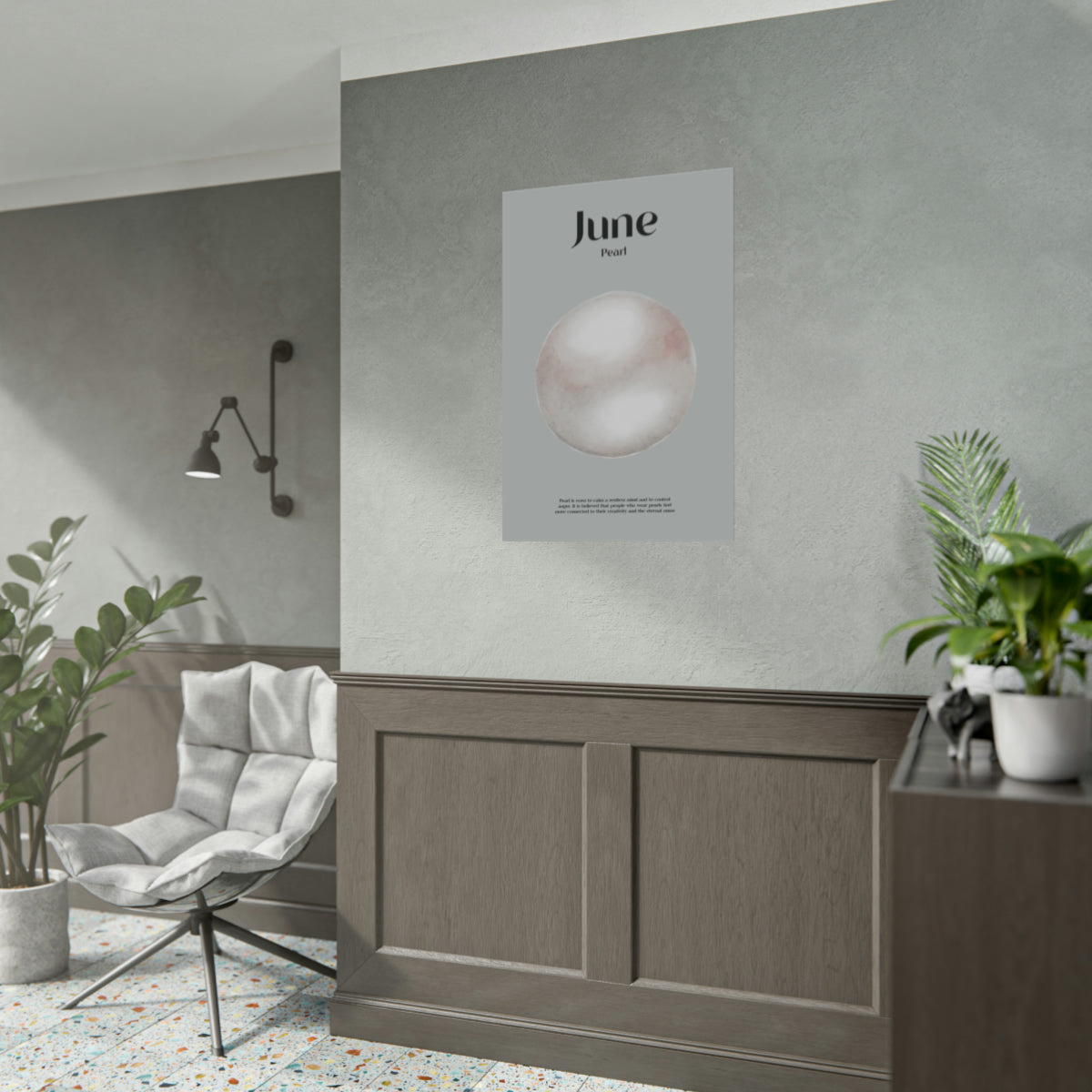 June Birthstone Art Poster