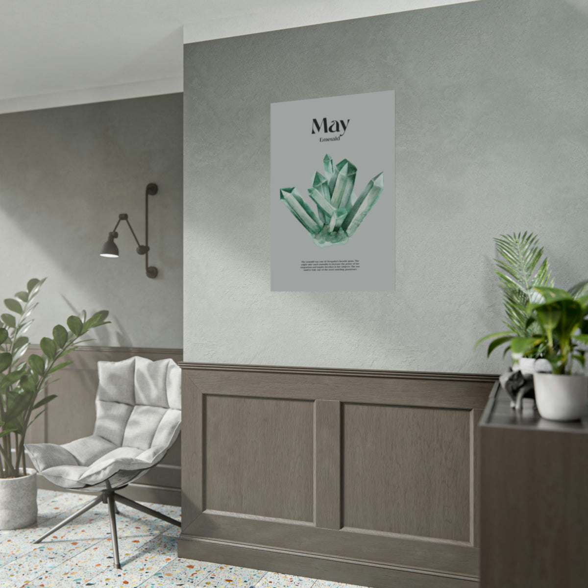May Birthstone Art Poster