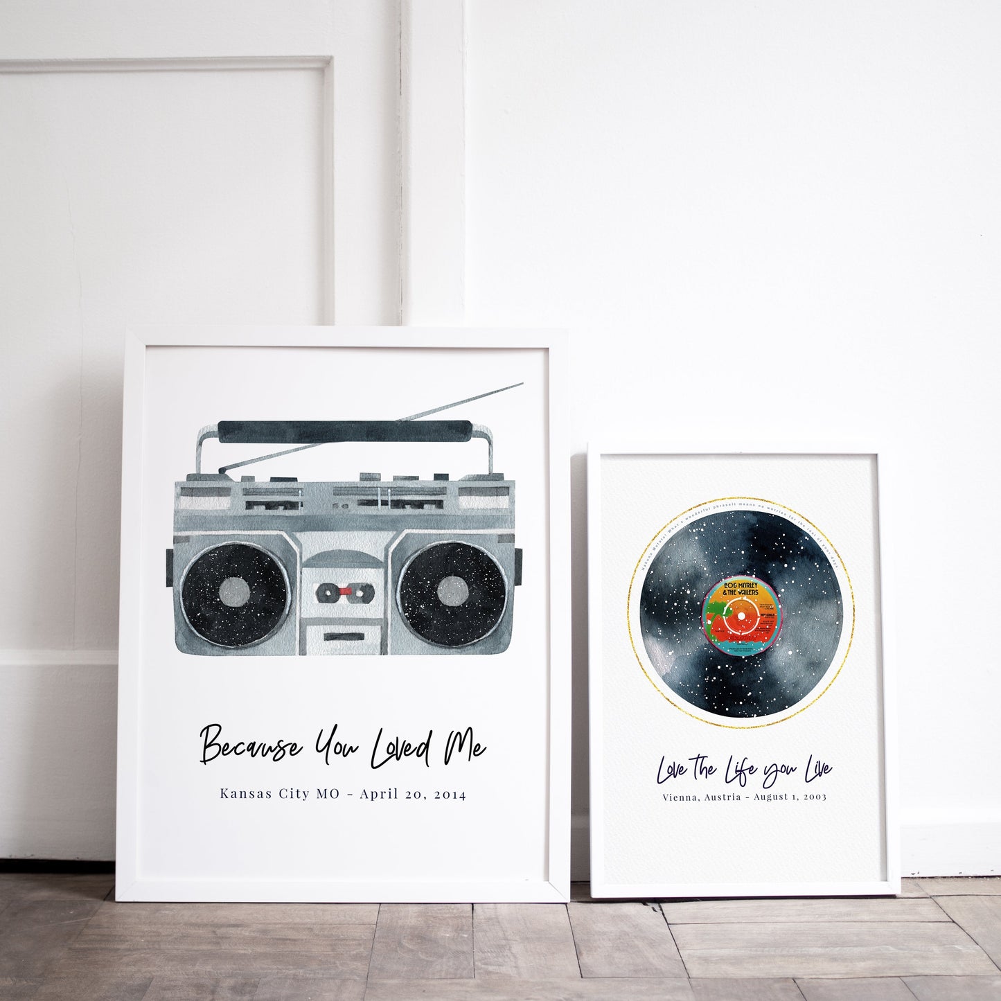 Boom Box Dual Personalized Star Map Fine Art Print