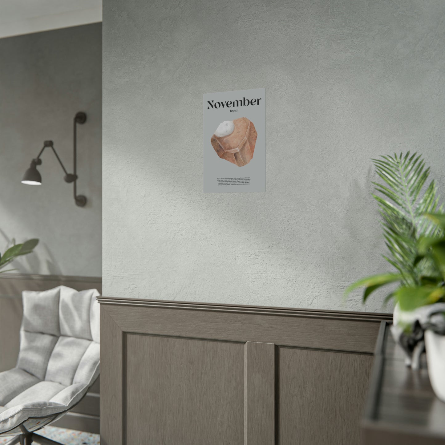 November Birth Stone Art Poster