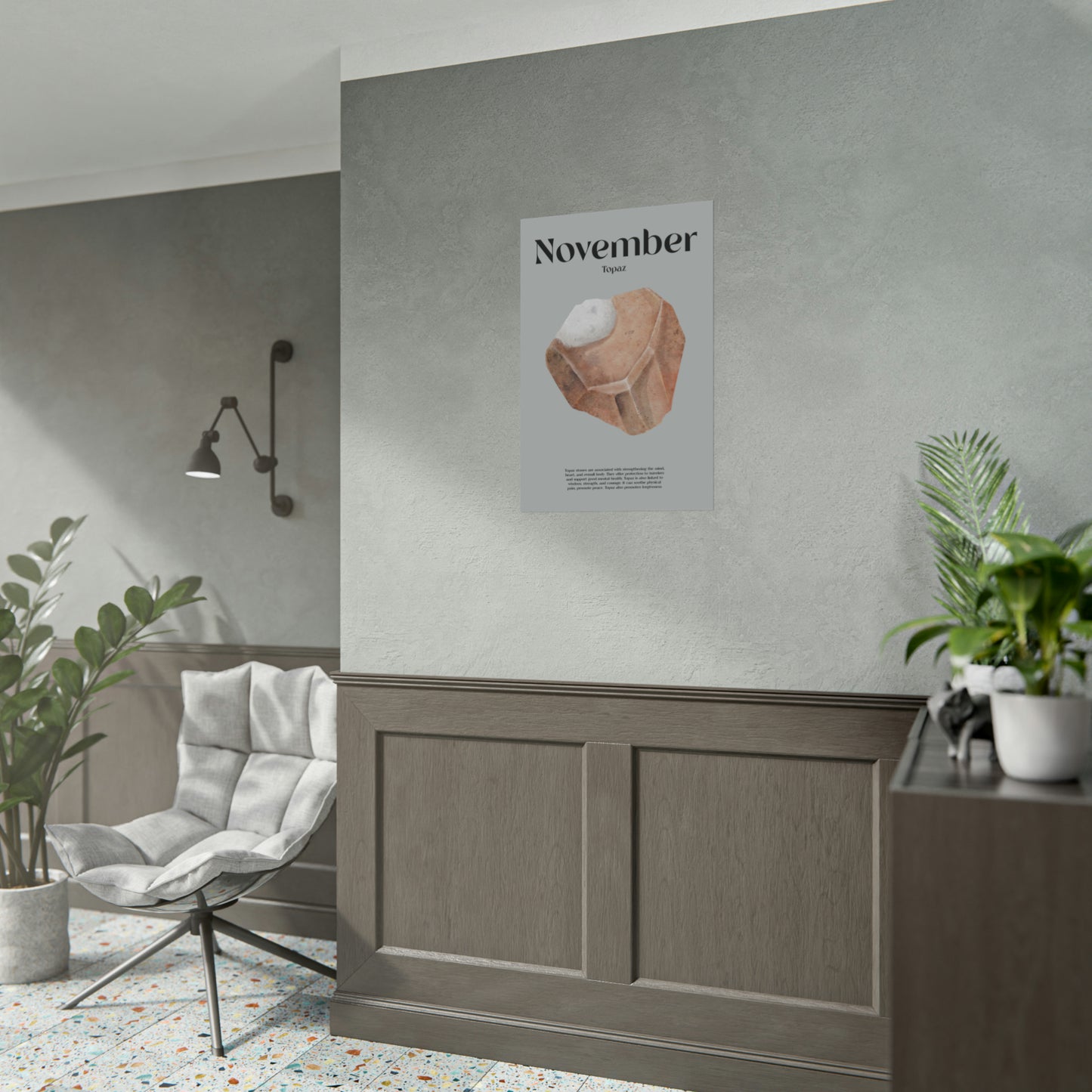 November Birth Stone Art Poster