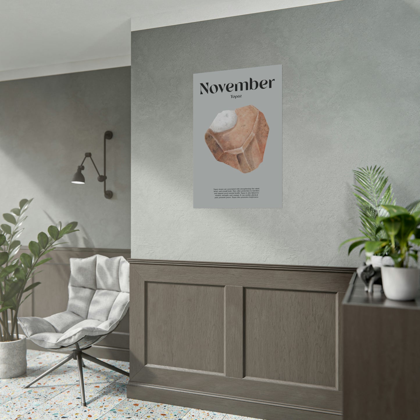 November Birth Stone Art Poster