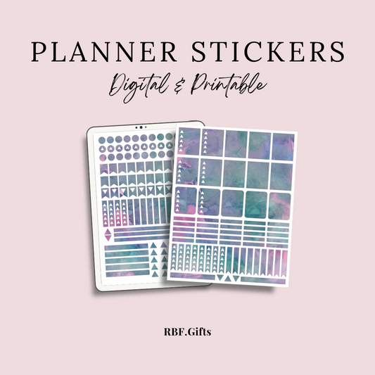 Painted Dye Planner Stickers