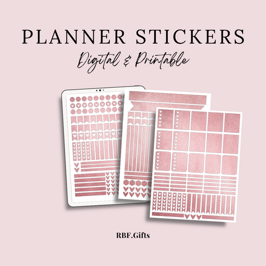 Rose Gold Planner Stickers