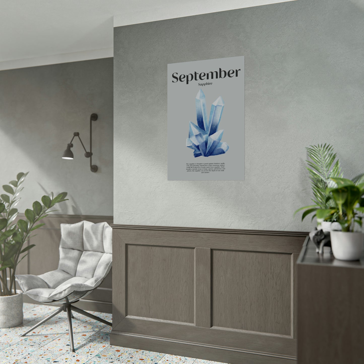 September Birthstone Art Poster