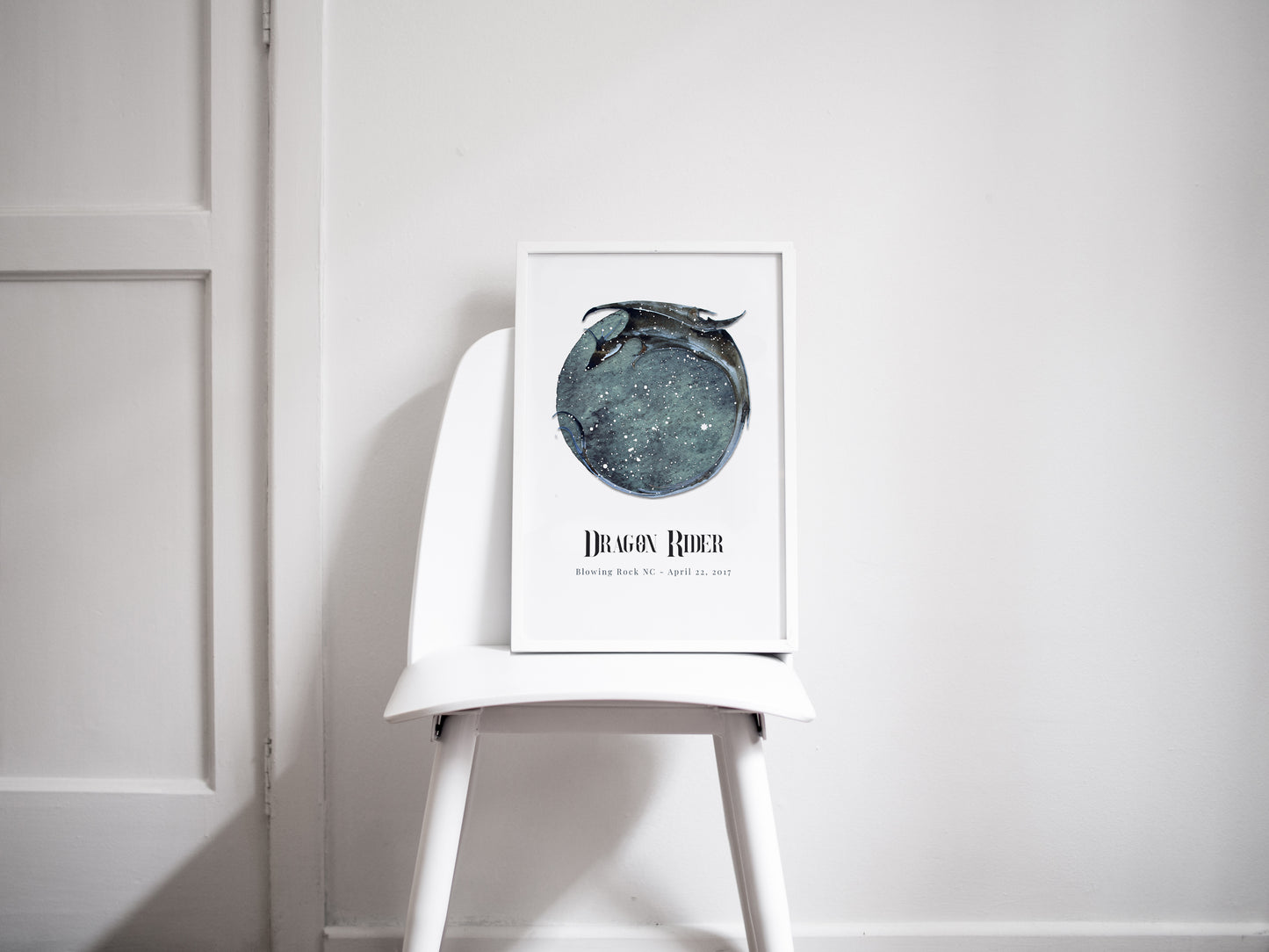 Dragon Rider Personalized Star Map Fine Art Print