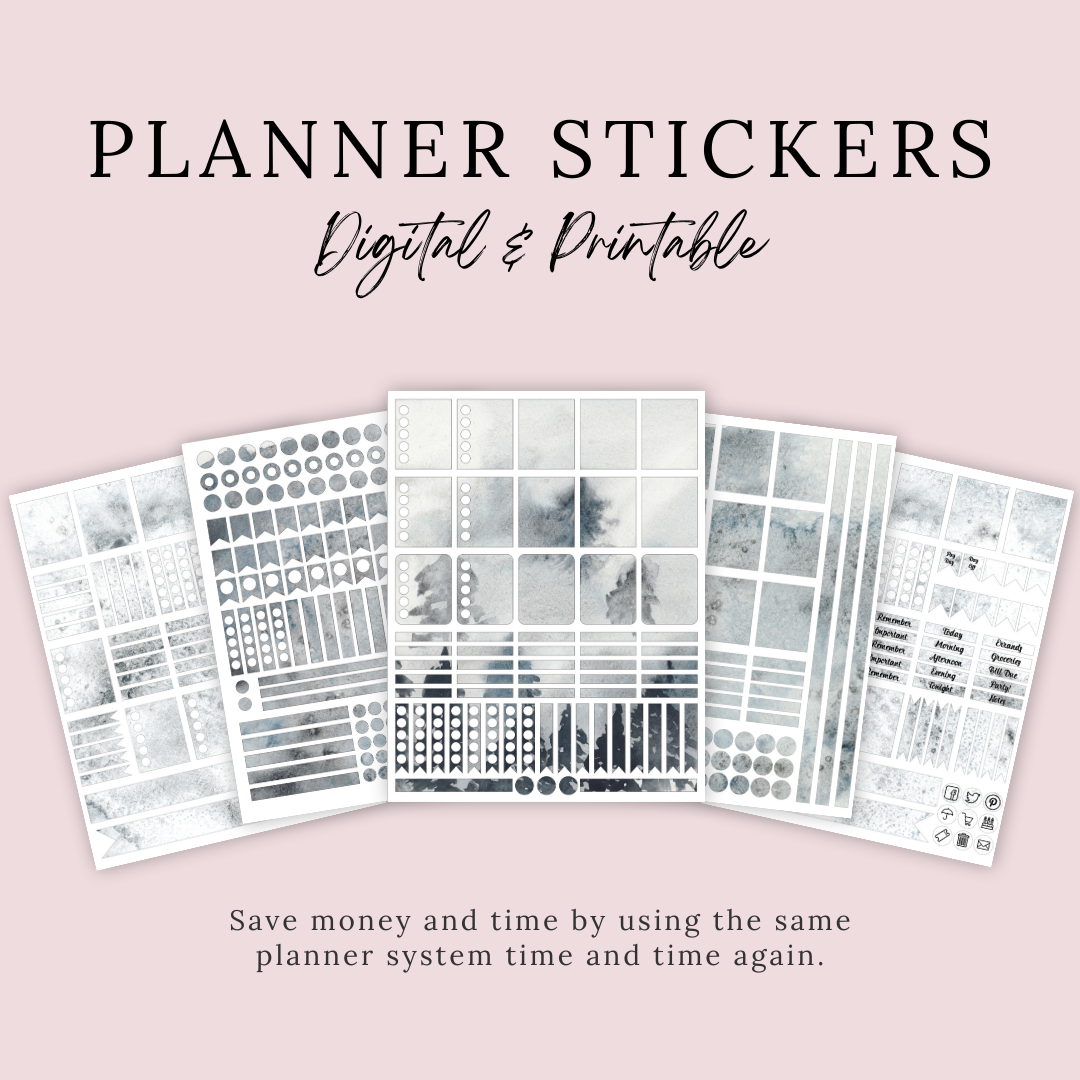 Evergreen Planner Sticker Bundle