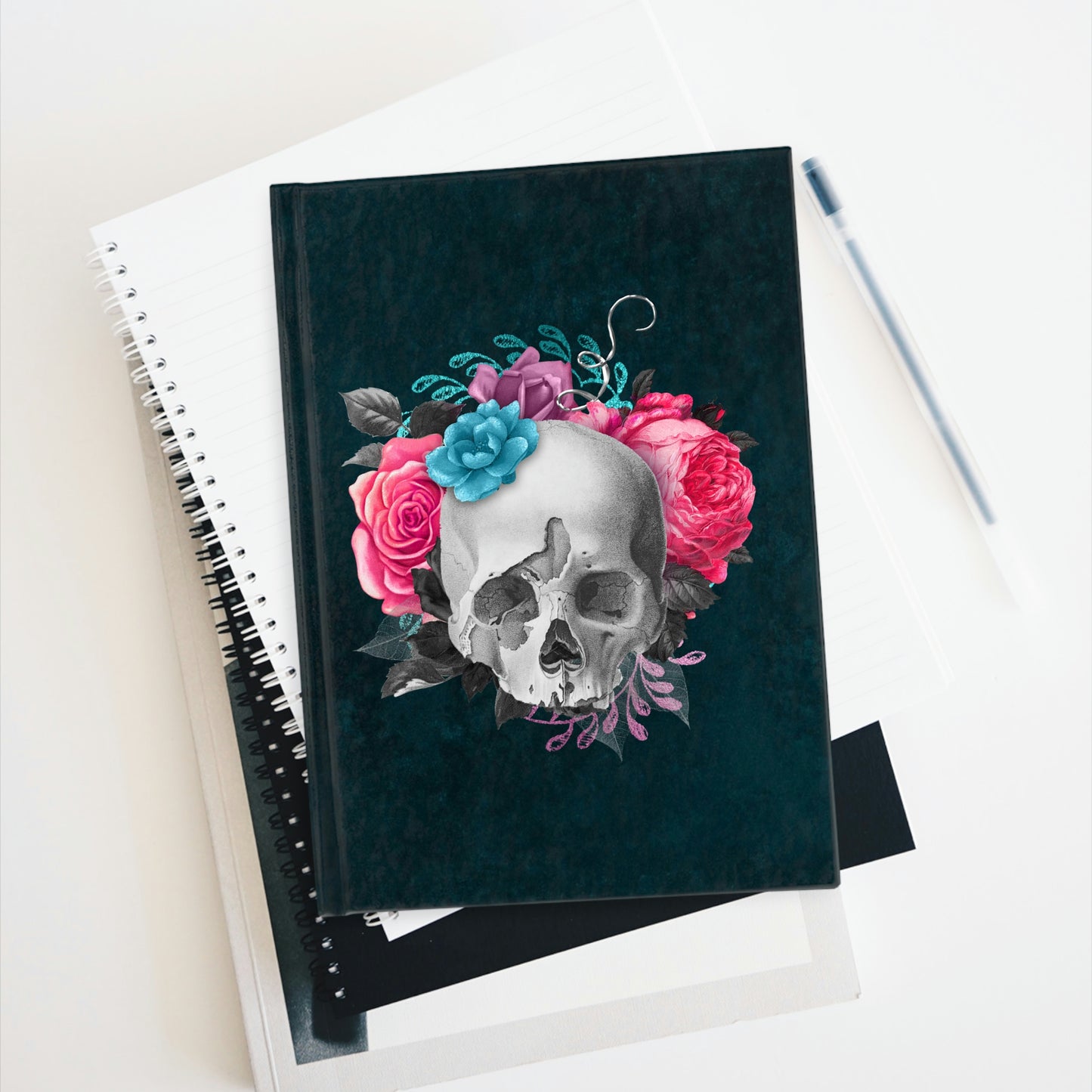 Floral Skull Journal - Ruled Line