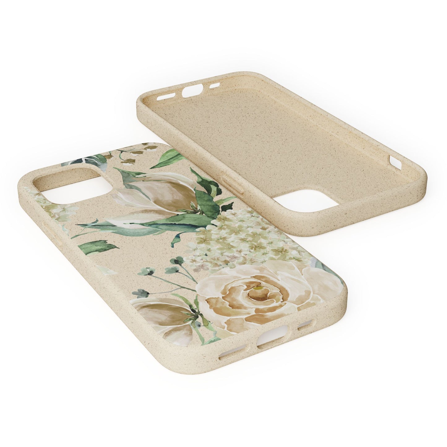 Splash of Rosé: Whimsical Watercolor Roses Bouquet Eco-Friendly Biodegradable Phone Case