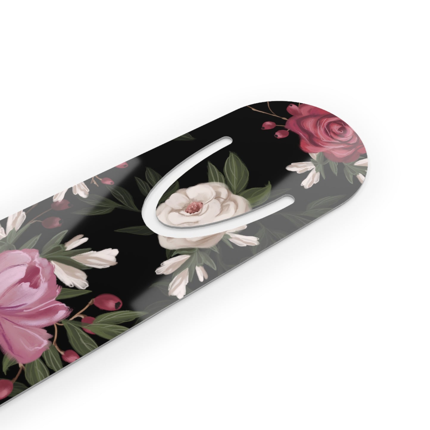 Whispers of Magic: Enchanting Watercolor Witches Floral Bookmark