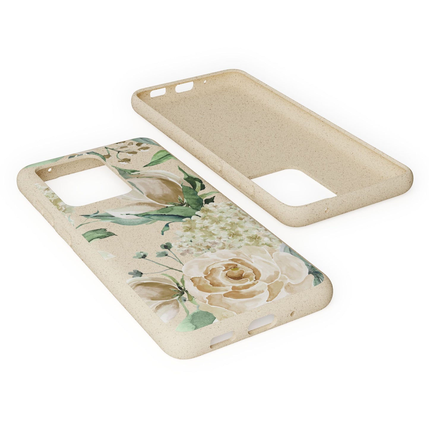 Splash of Rosé: Whimsical Watercolor Roses Bouquet Eco-Friendly Biodegradable Phone Case