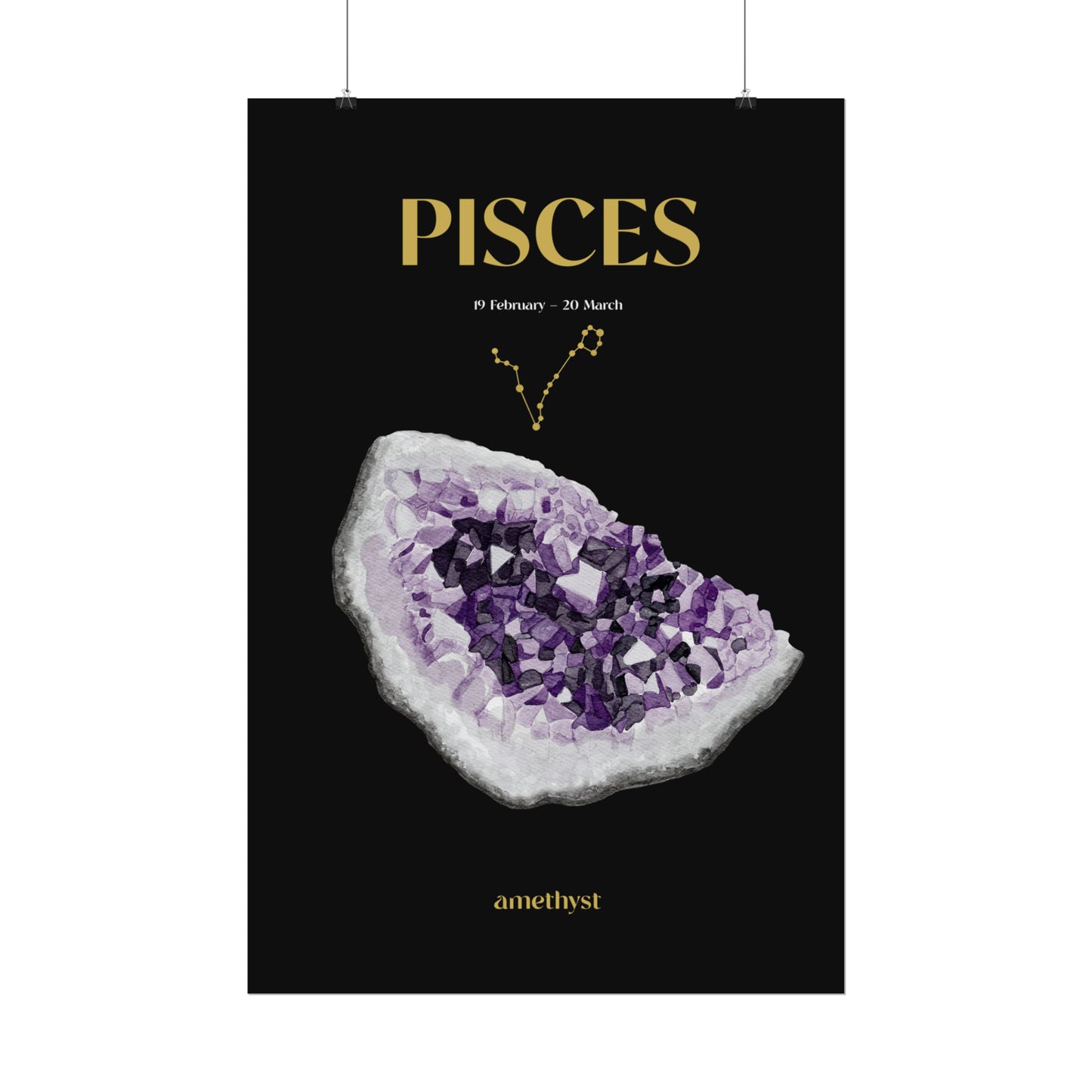 Pisces Birthstone Poster
