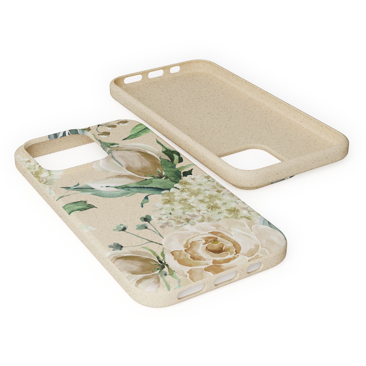 Splash of Rosé: Whimsical Watercolor Roses Bouquet Eco-Friendly Biodegradable Phone Case