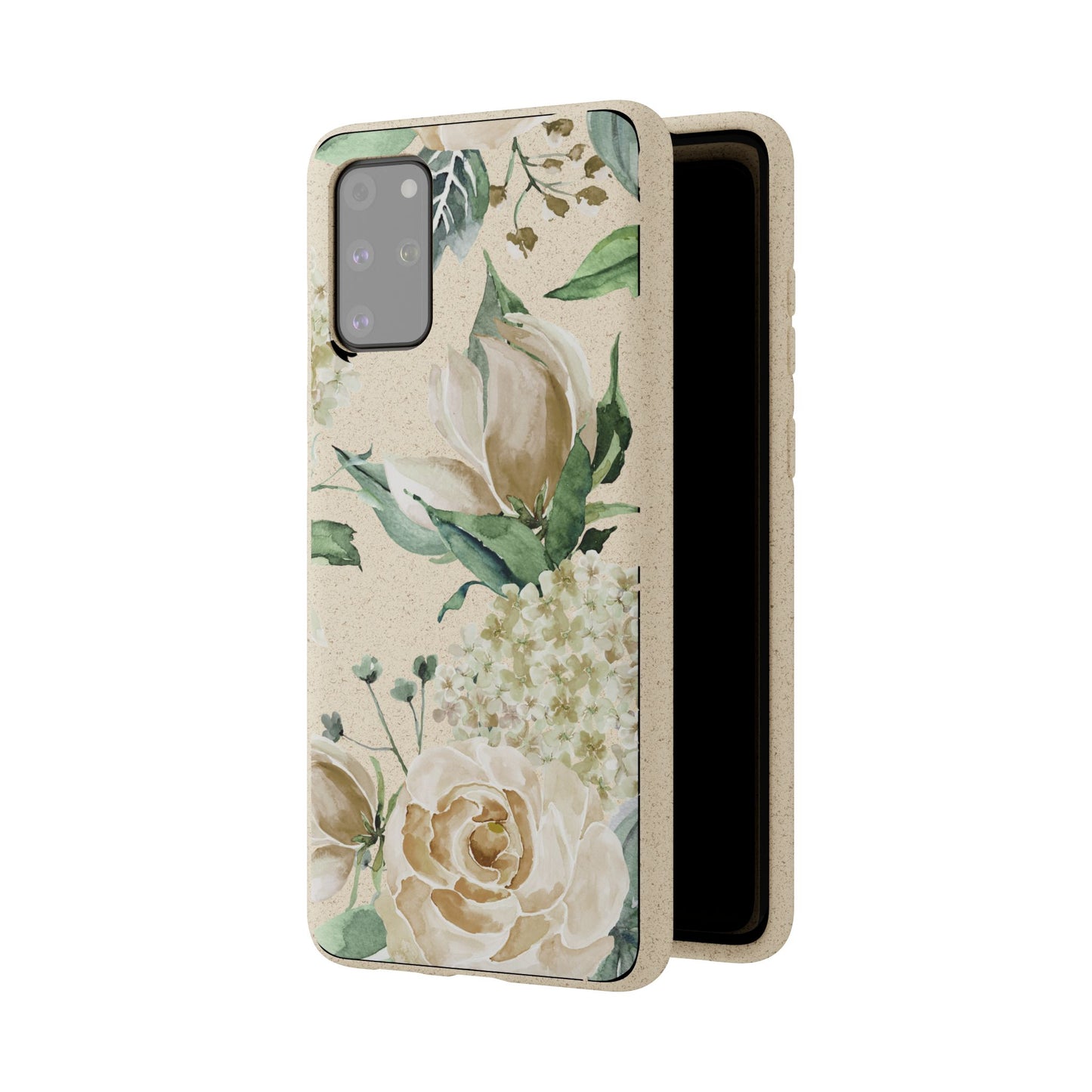 Splash of Rosé: Whimsical Watercolor Roses Bouquet Eco-Friendly Biodegradable Phone Case